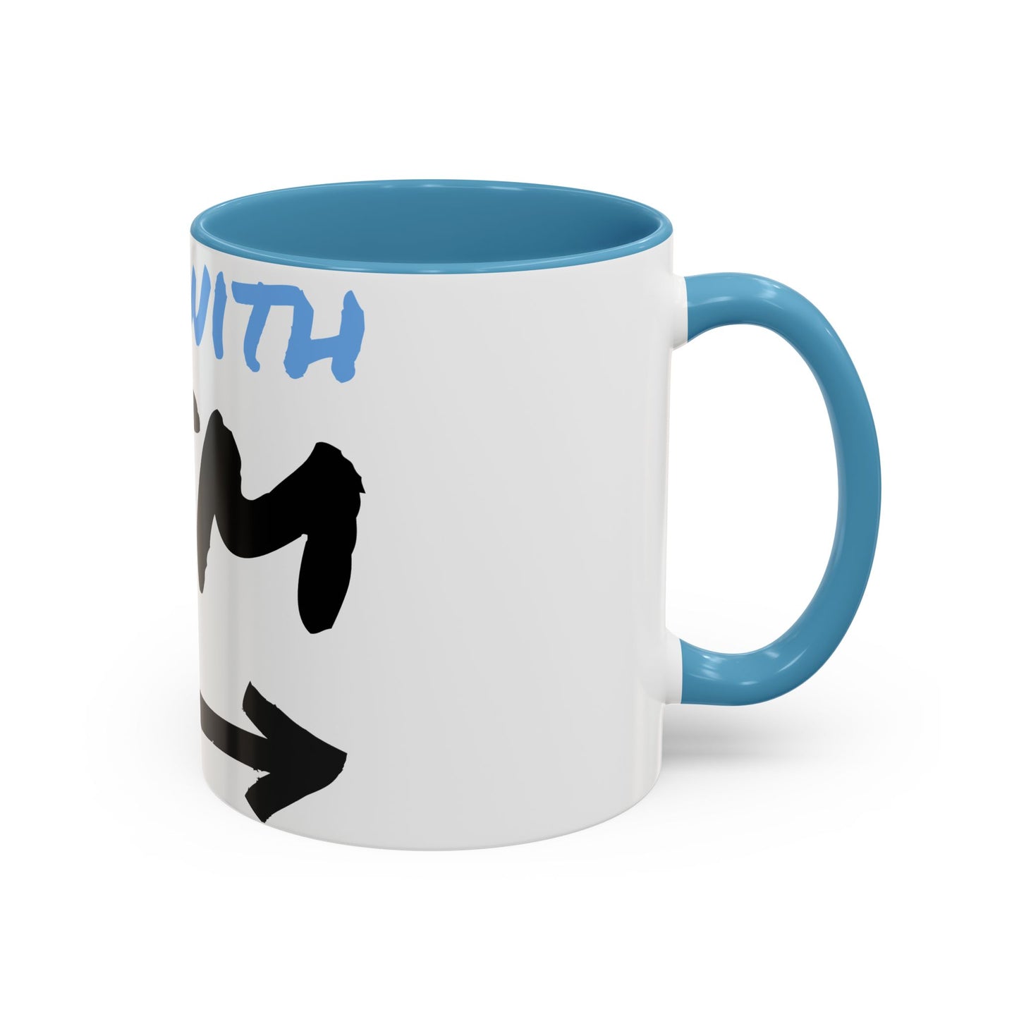 I'm With Him Accent Coffee Mug