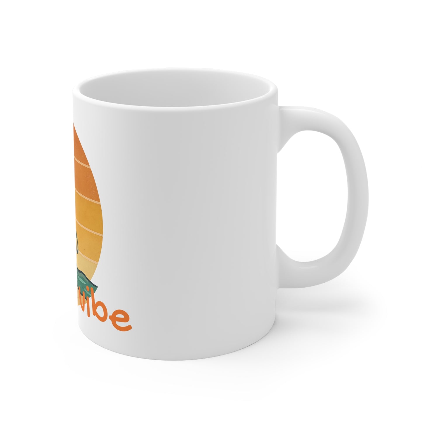 Tropical Sunset Ceramic Coffee Cups, Beach Vibes Mug