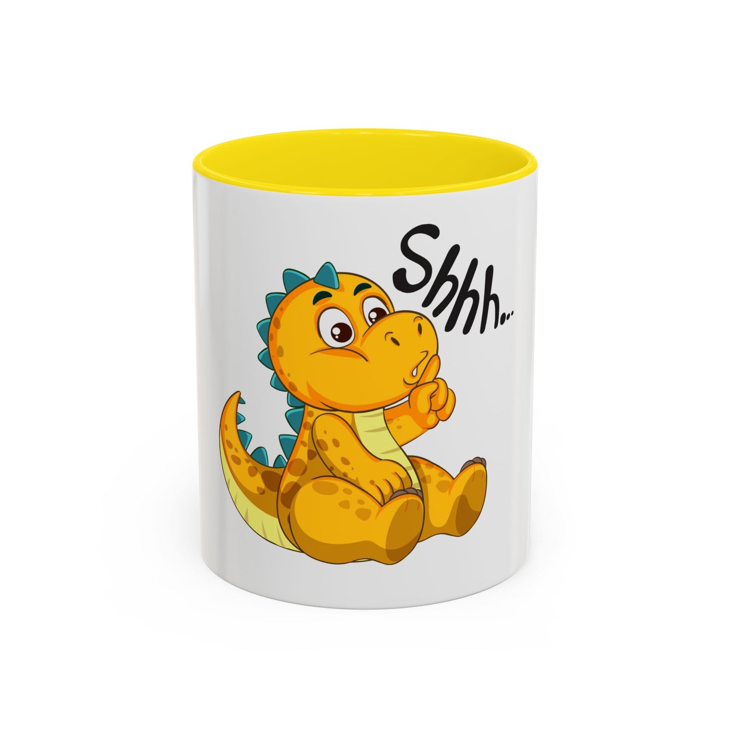 Adorable cartoon Shhh... Dinosaur Accent Coffee Mug