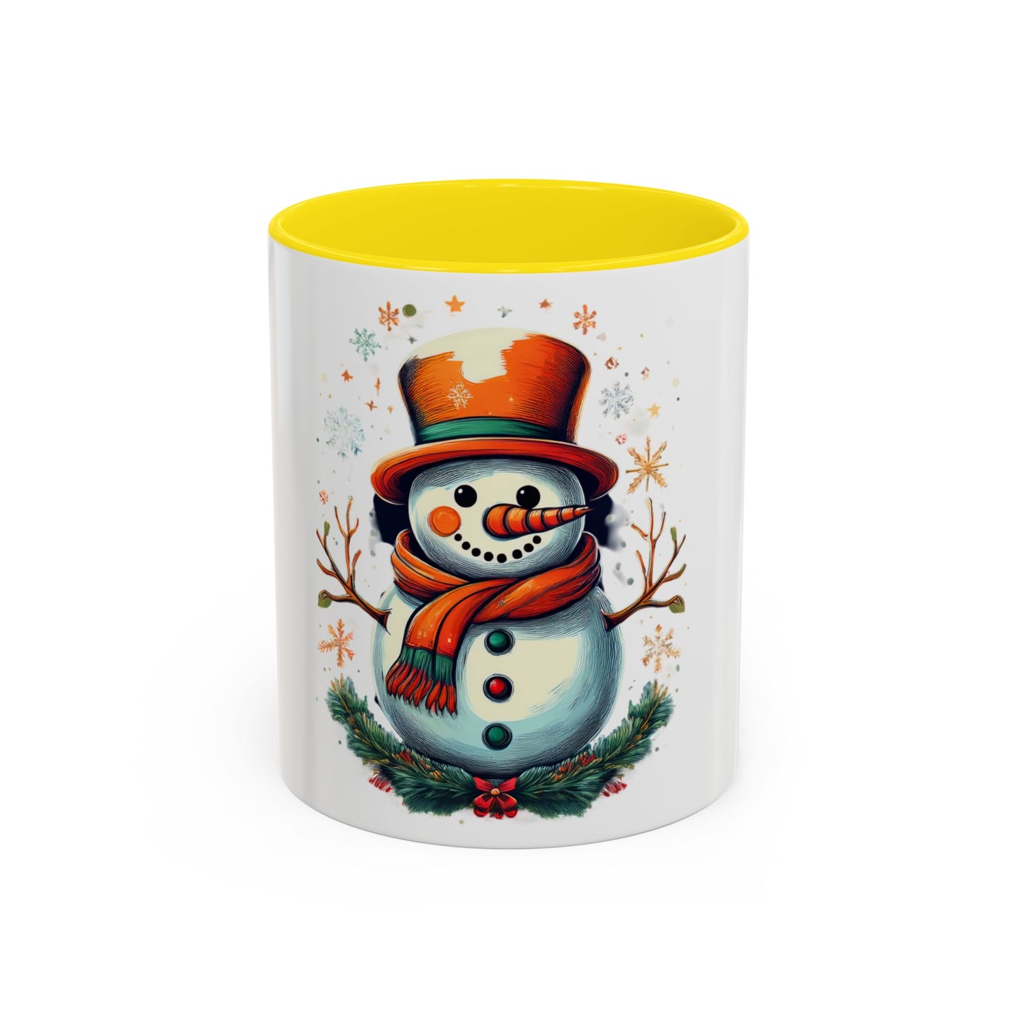 Cozy Snowman Accent Coffee Mug