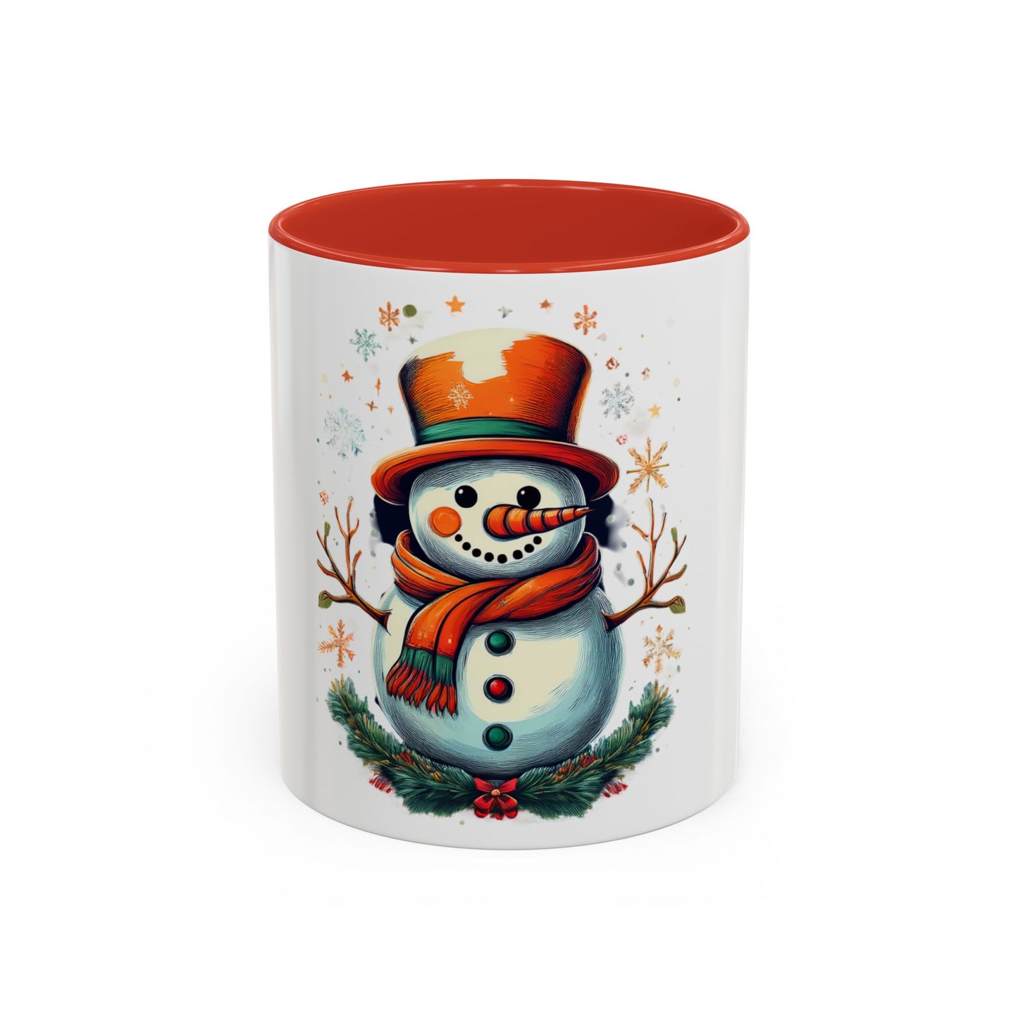 Cozy Snowman Accent Coffee Mug