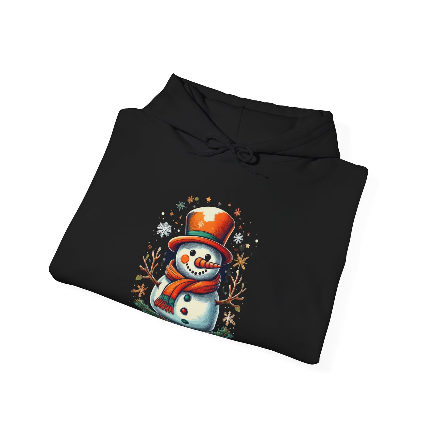 Cozy Snowman Hoodie, Winter Sweatshirt
