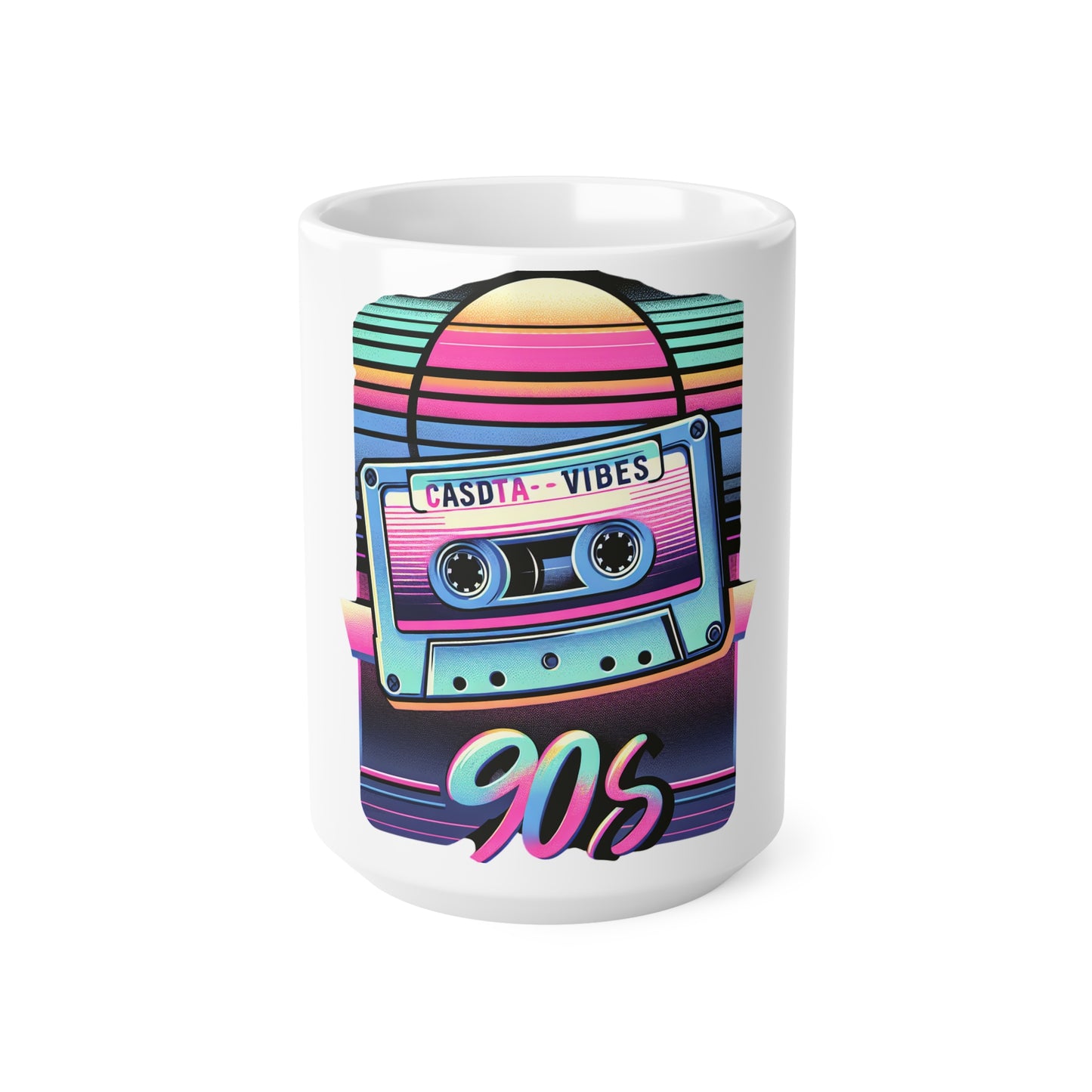 90s Retro Vibes Ceramic Coffee Cup