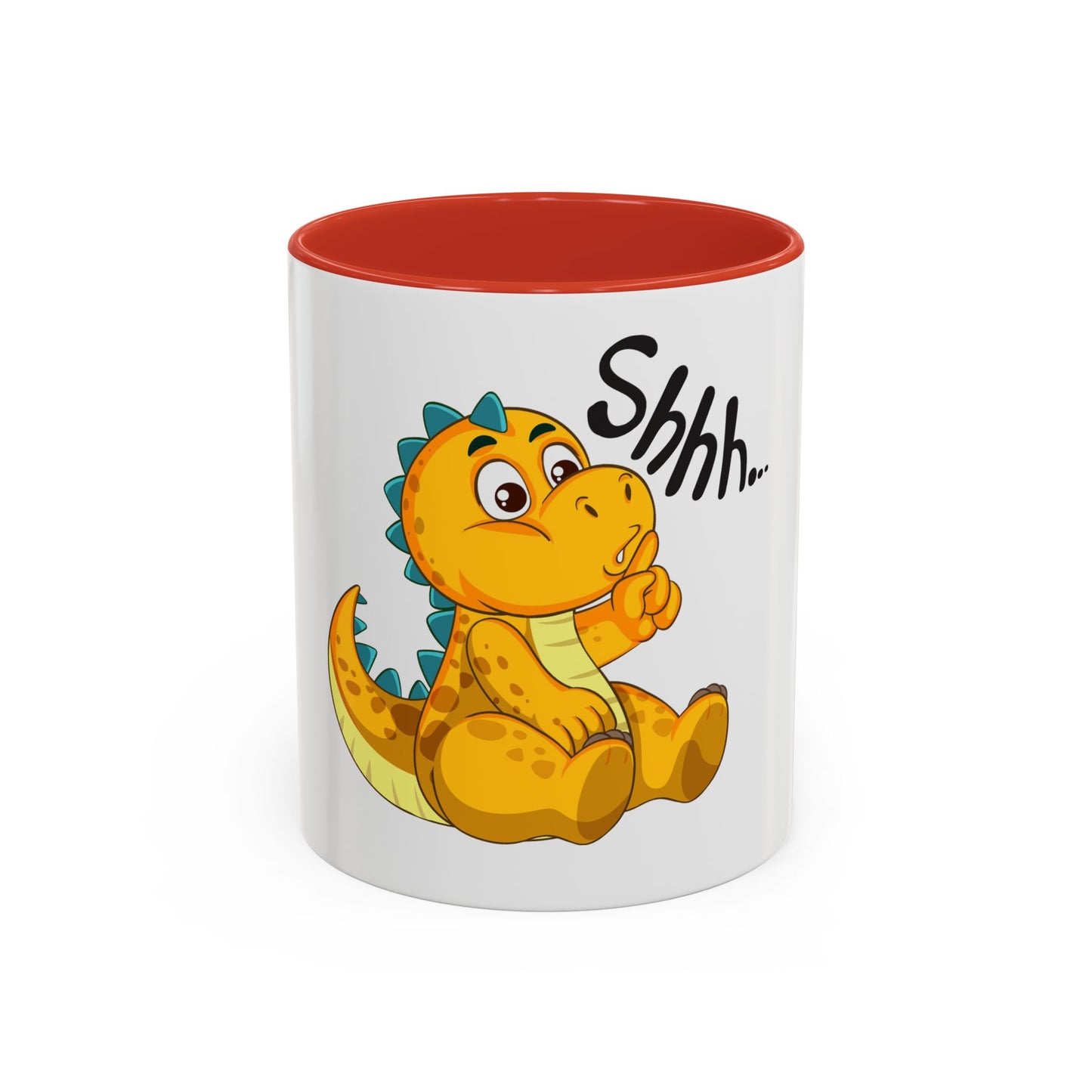 Adorable cartoon Shhh... Dinosaur Accent Coffee Mug