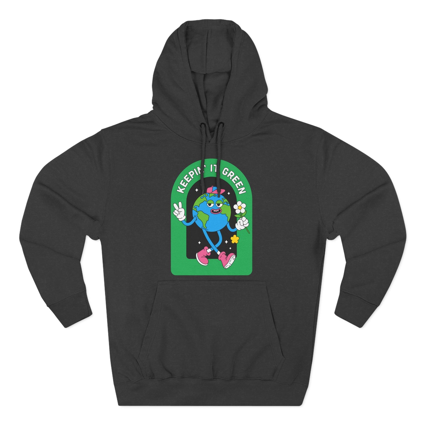 Keeping it Green Eco-Friendly Three-Panel Fleece Hoodie