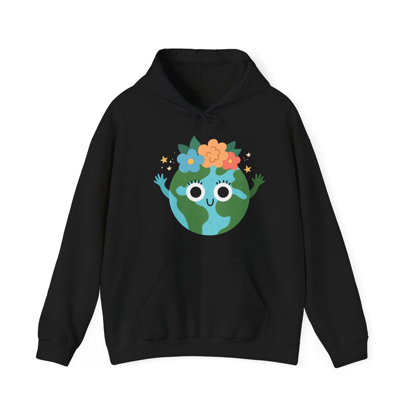 Cute Earth Cartoon Hoodie