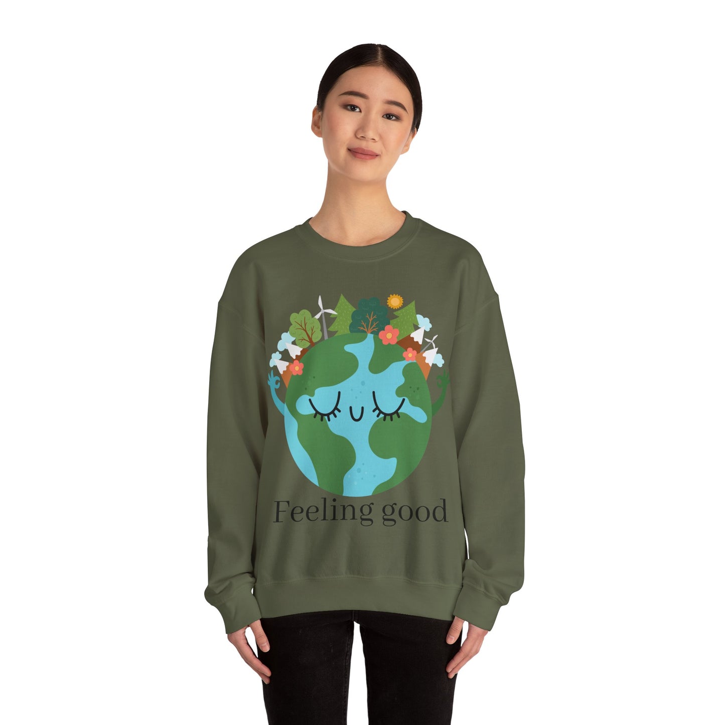 Eco-Friendly Cartoon Crewneck Sweatshirt