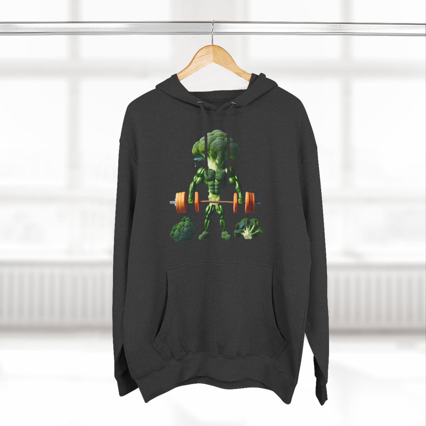 Muscle-Up Fleece Hoodie, Fitness Sweatshirt Motivational Hooded Sweatshirt