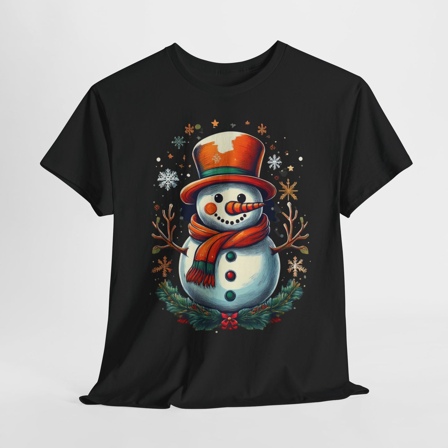 Cozy Snowman Unisex Heavy Cotton T-Shirt