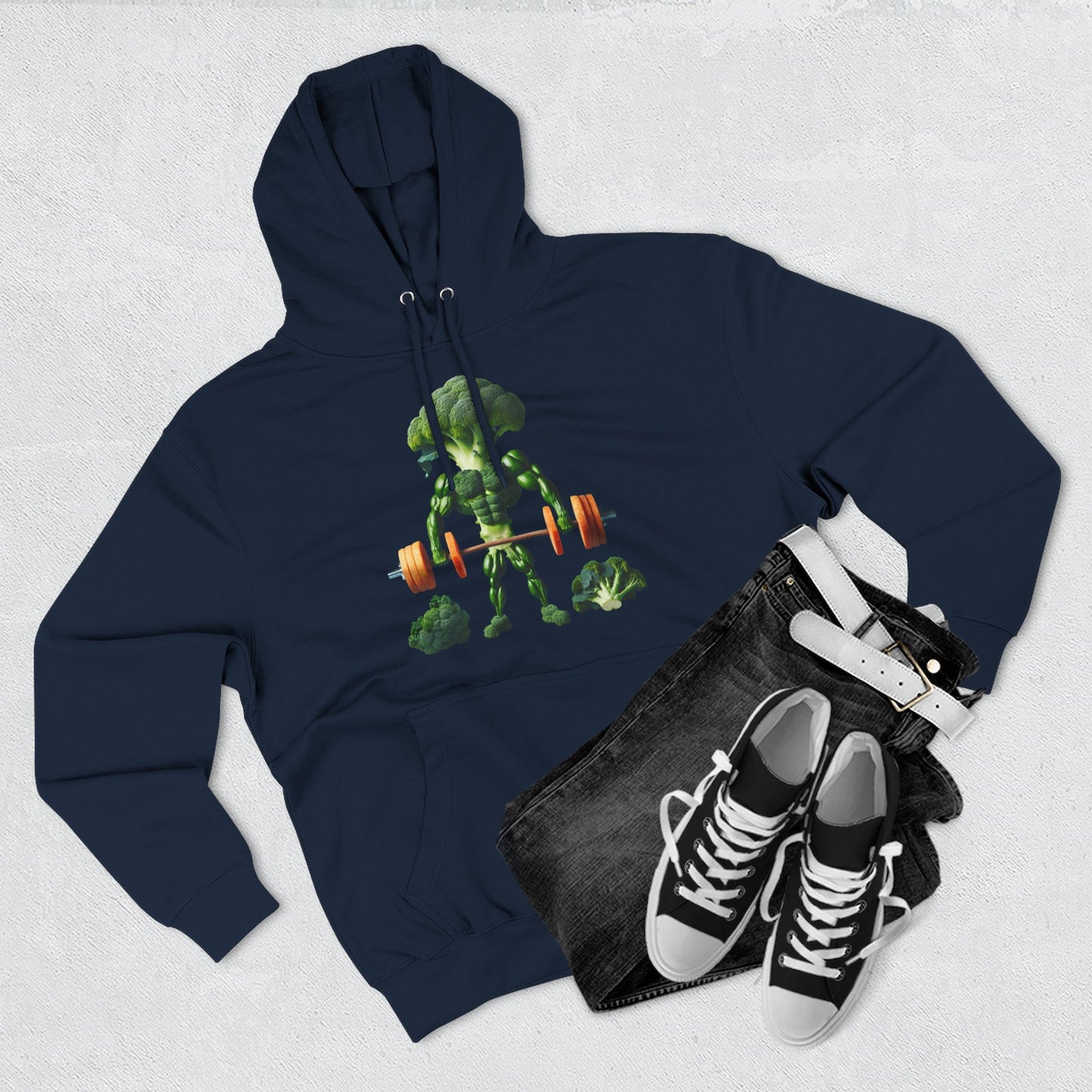 Muscle-Up Fleece Hoodie, Fitness Sweatshirt Motivational Hooded Sweatshirt