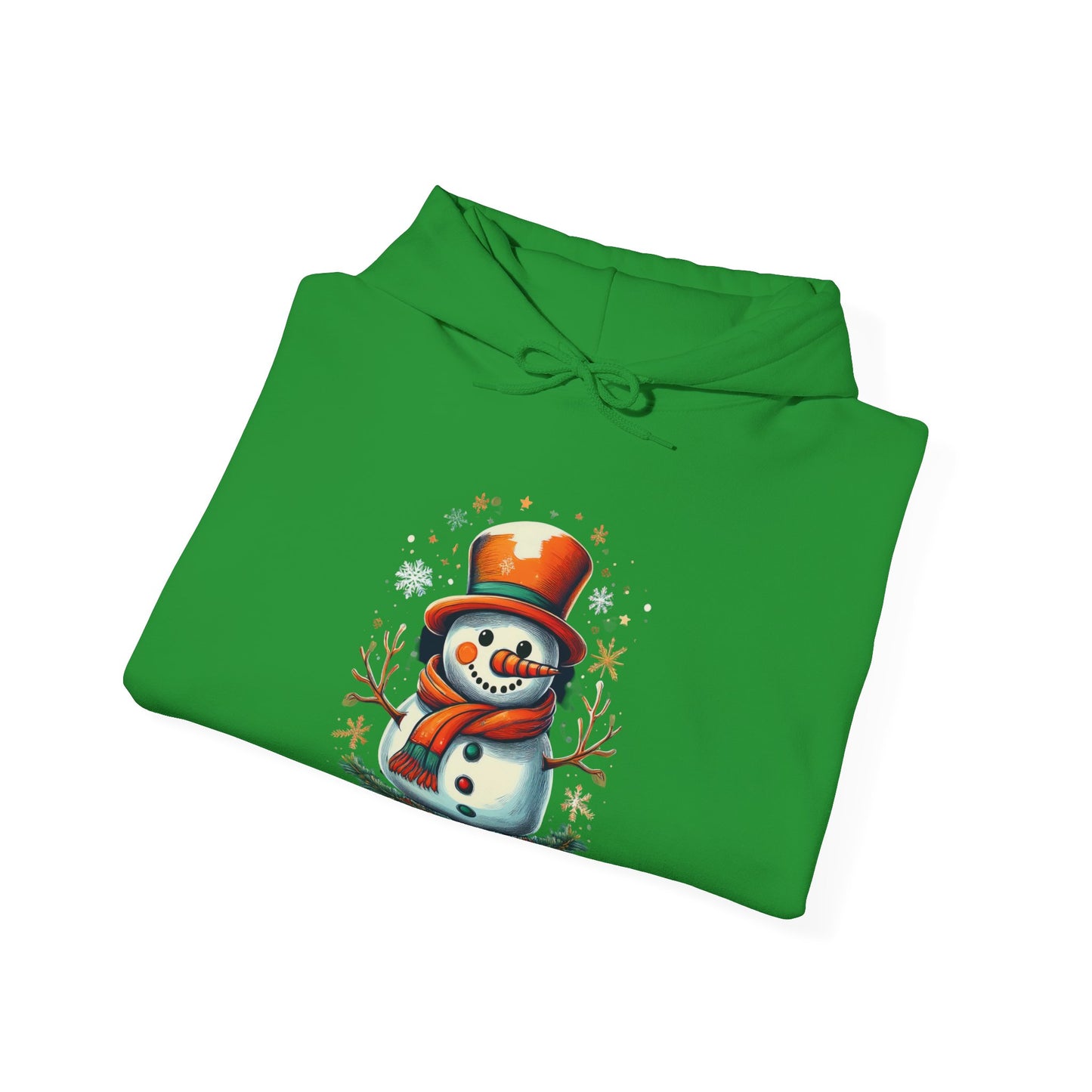 Cozy Snowman Hoodie, Winter Sweatshirt