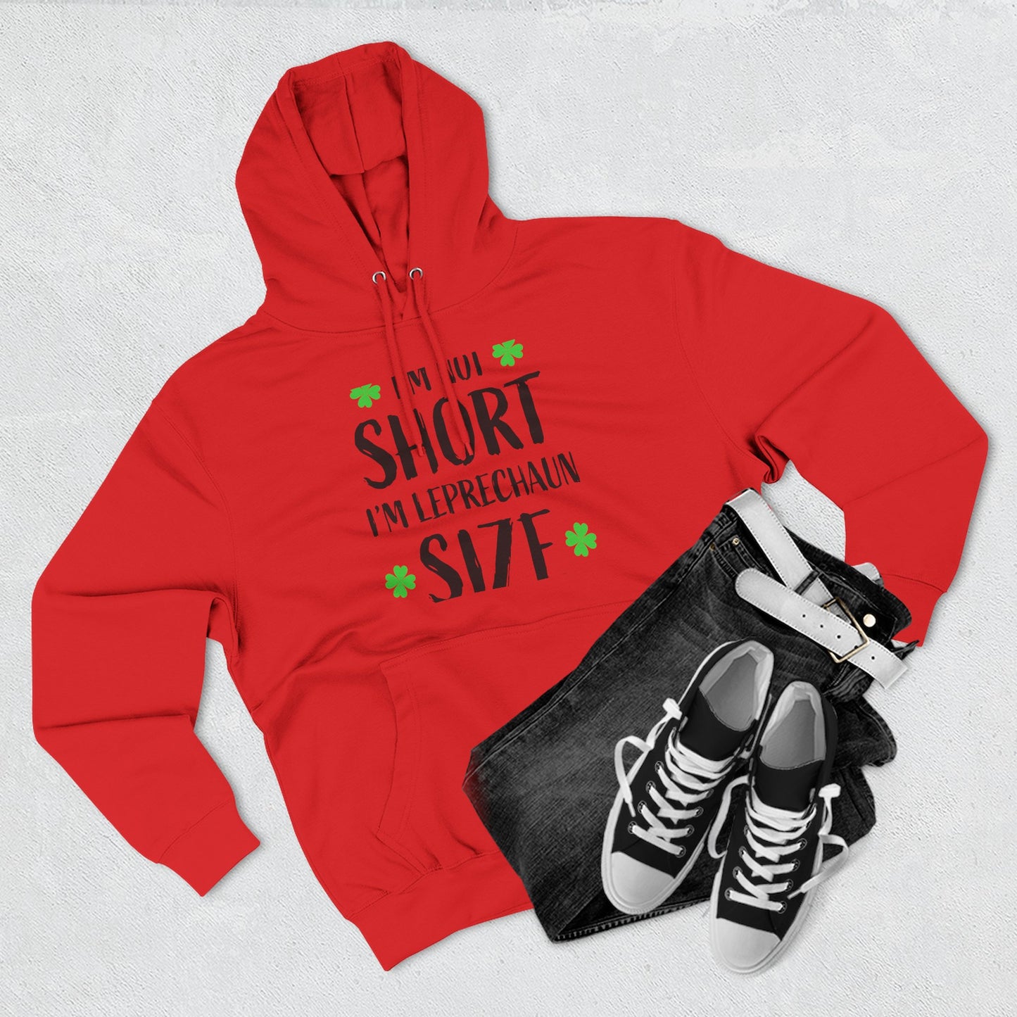 Funny St. Patrick's Day Hoodie, Leprechaun Size