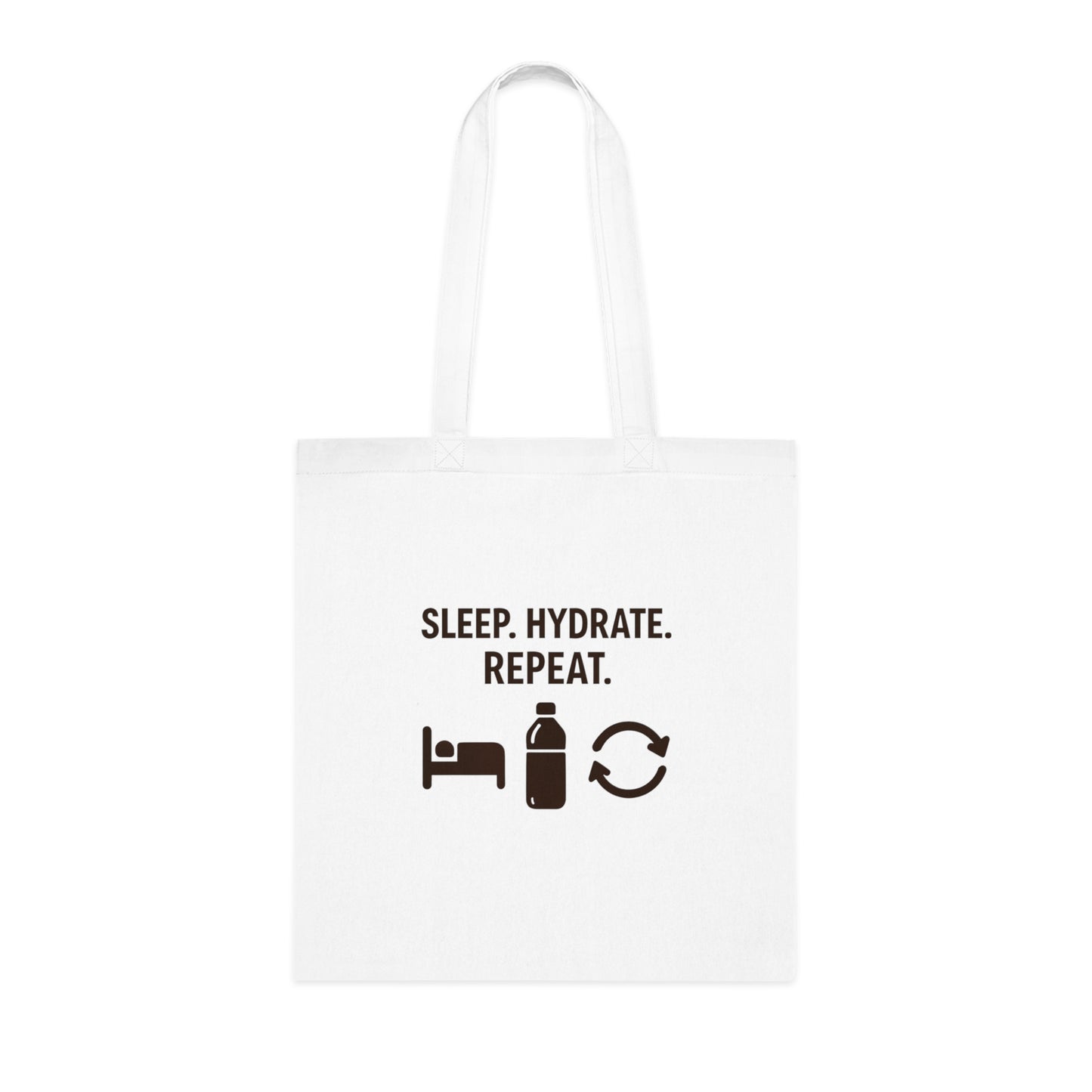 Sleep Hydration Repeat Tote Bag