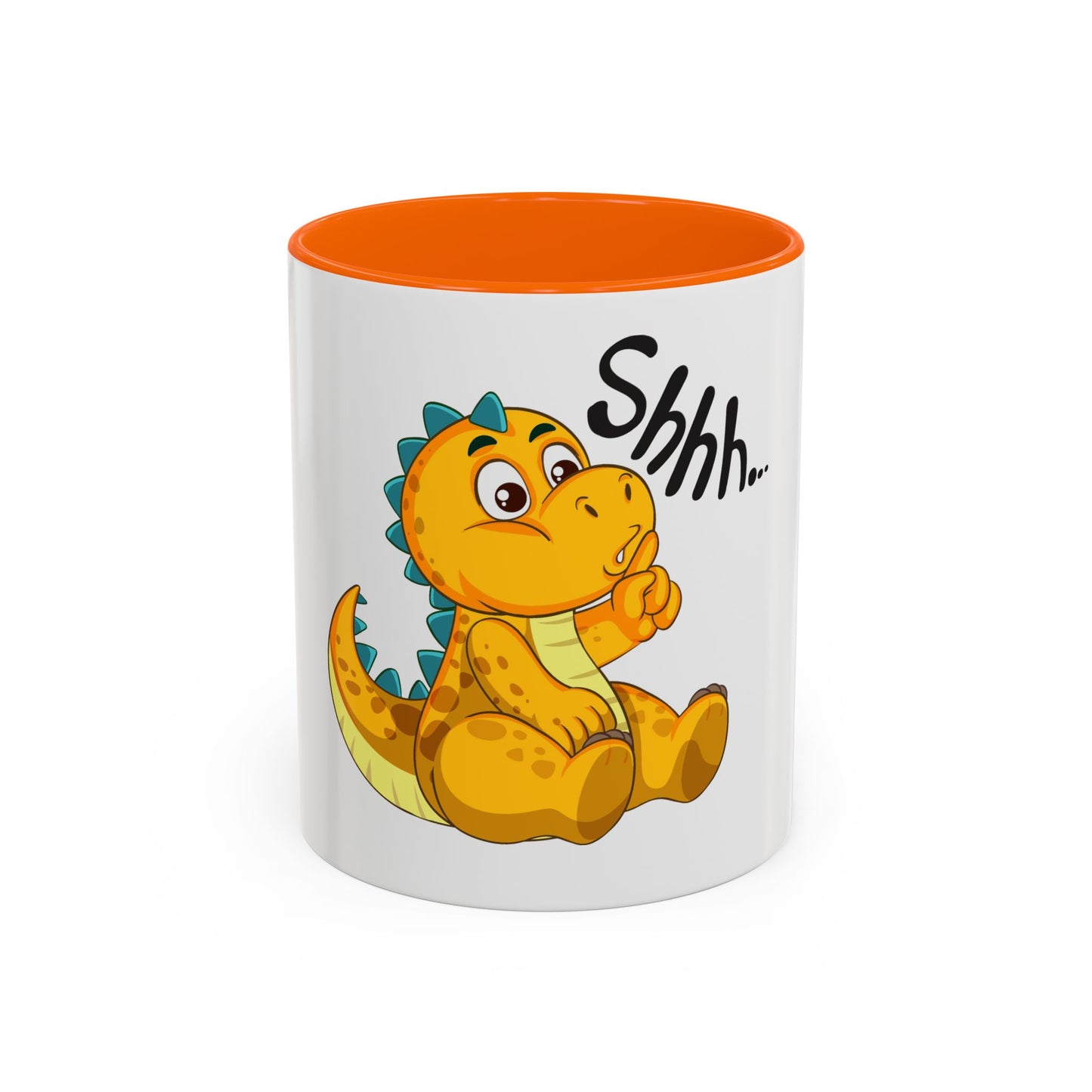 Adorable cartoon Shhh... Dinosaur Accent Coffee Mug