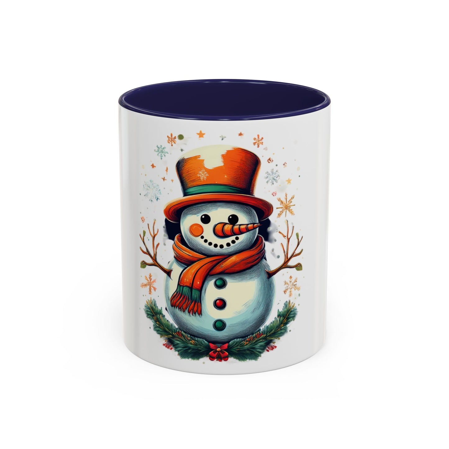 Cozy Snowman Accent Coffee Mug