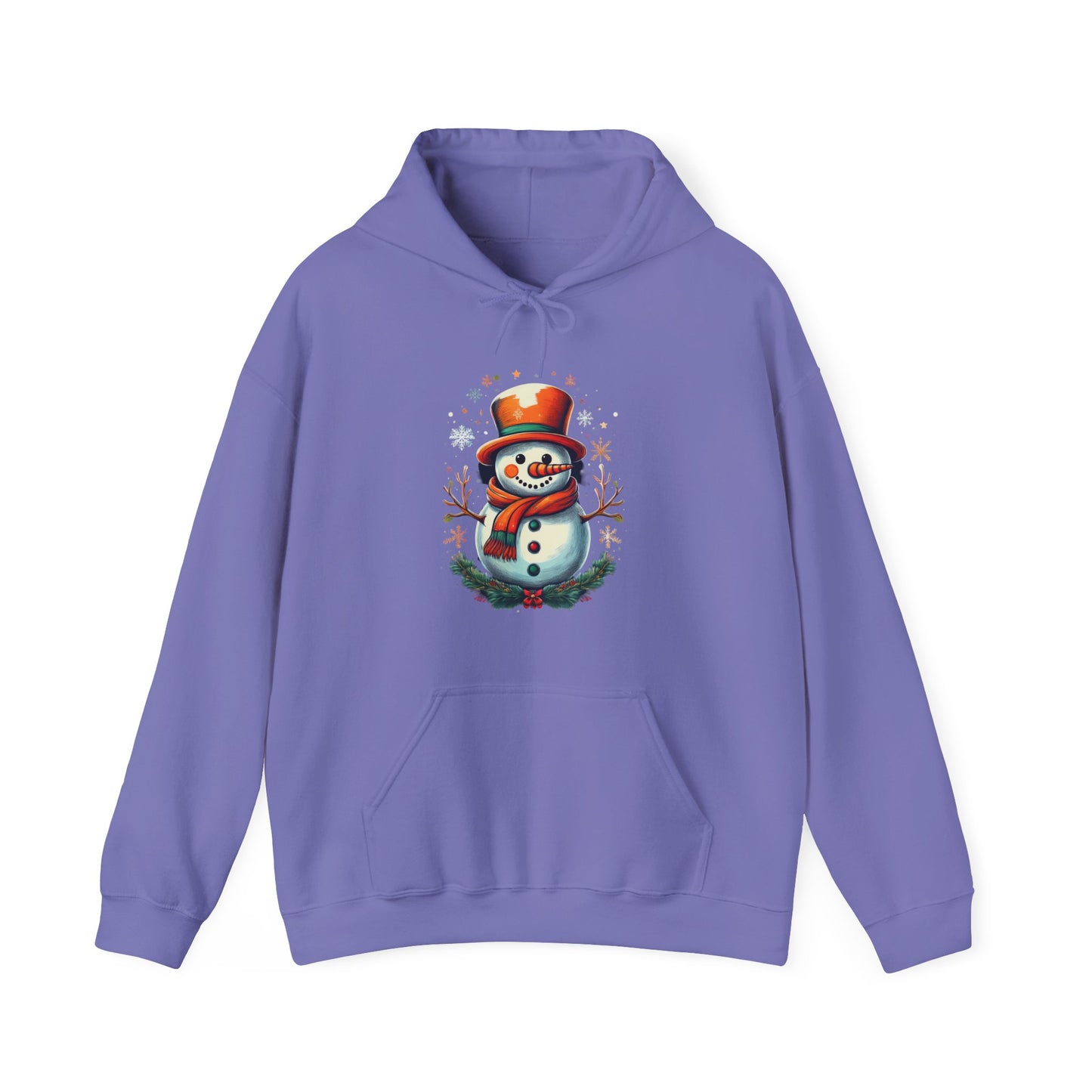 Cozy Snowman Hoodie, Winter Sweatshirt