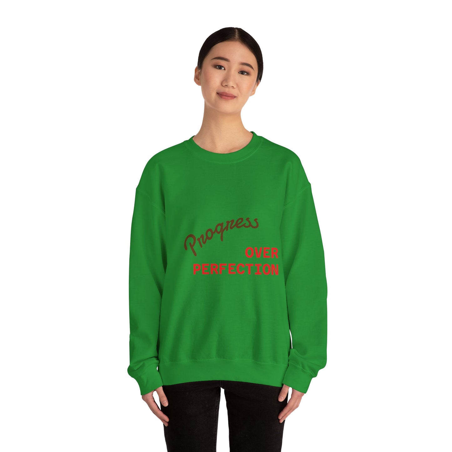 Progress Over Perfection Unisex Crewneck Sweatshirt