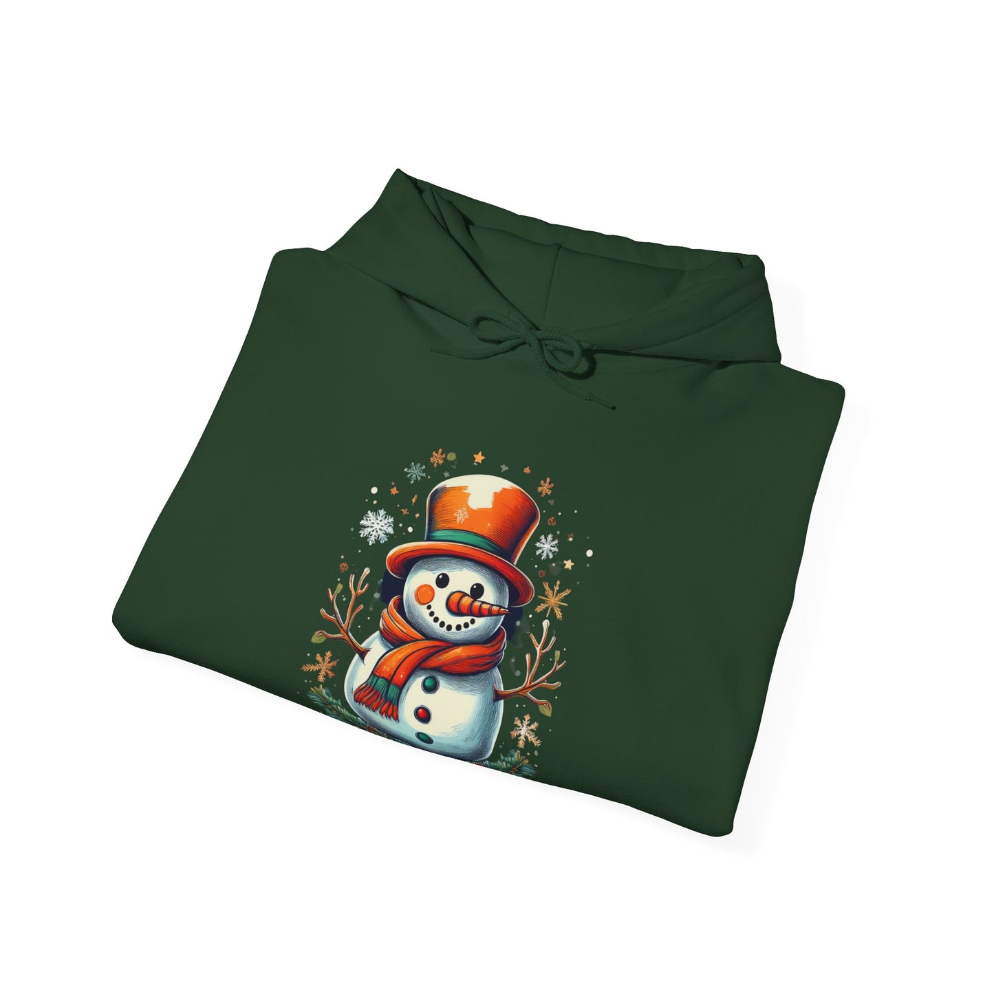 Cozy Snowman Hoodie, Winter Sweatshirt