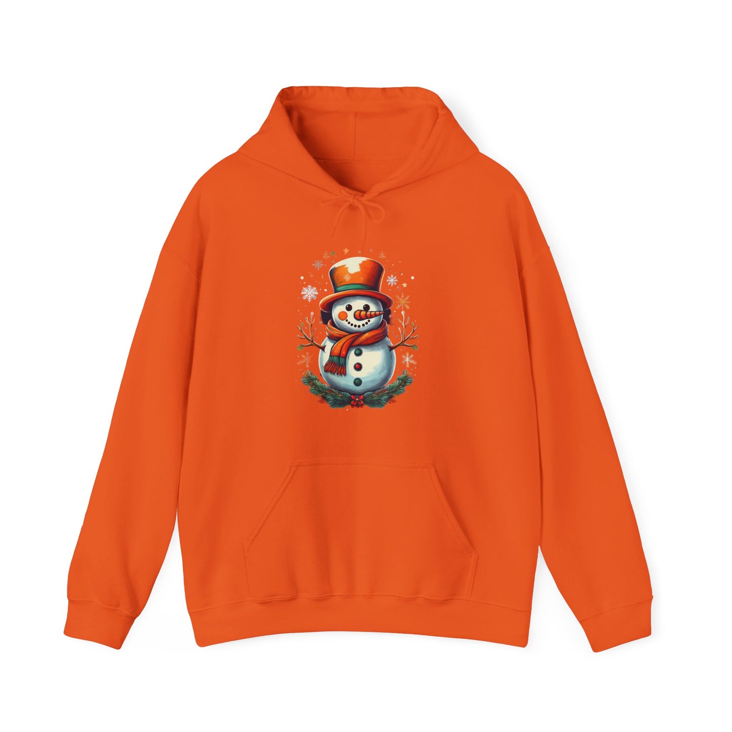 Cozy Snowman Hoodie, Winter Sweatshirt