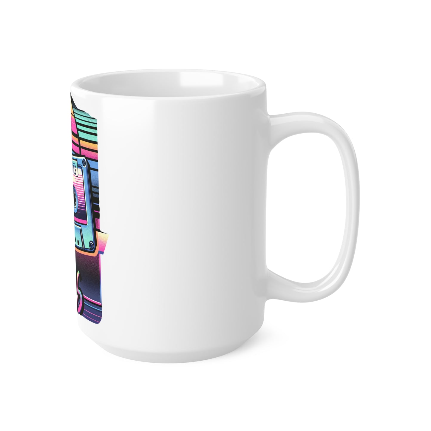 90s Retro Vibes Ceramic Coffee Cup