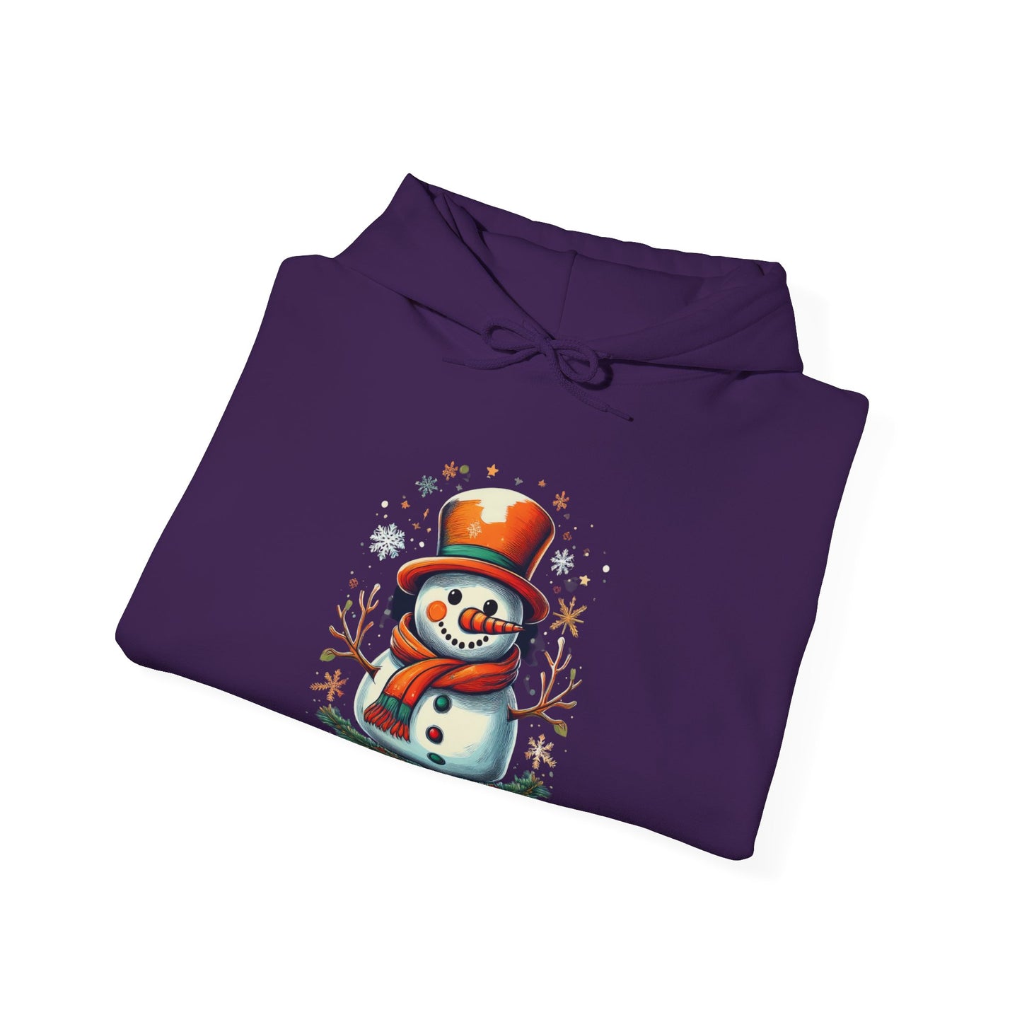 Cozy Snowman Hoodie, Winter Sweatshirt