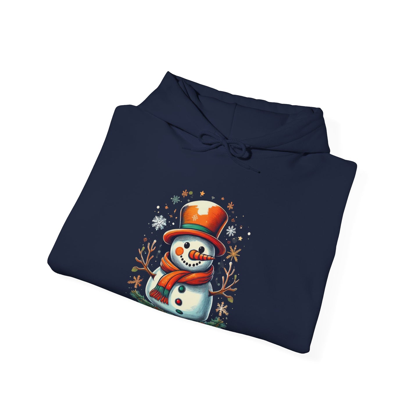 Cozy Snowman Hoodie, Winter Sweatshirt