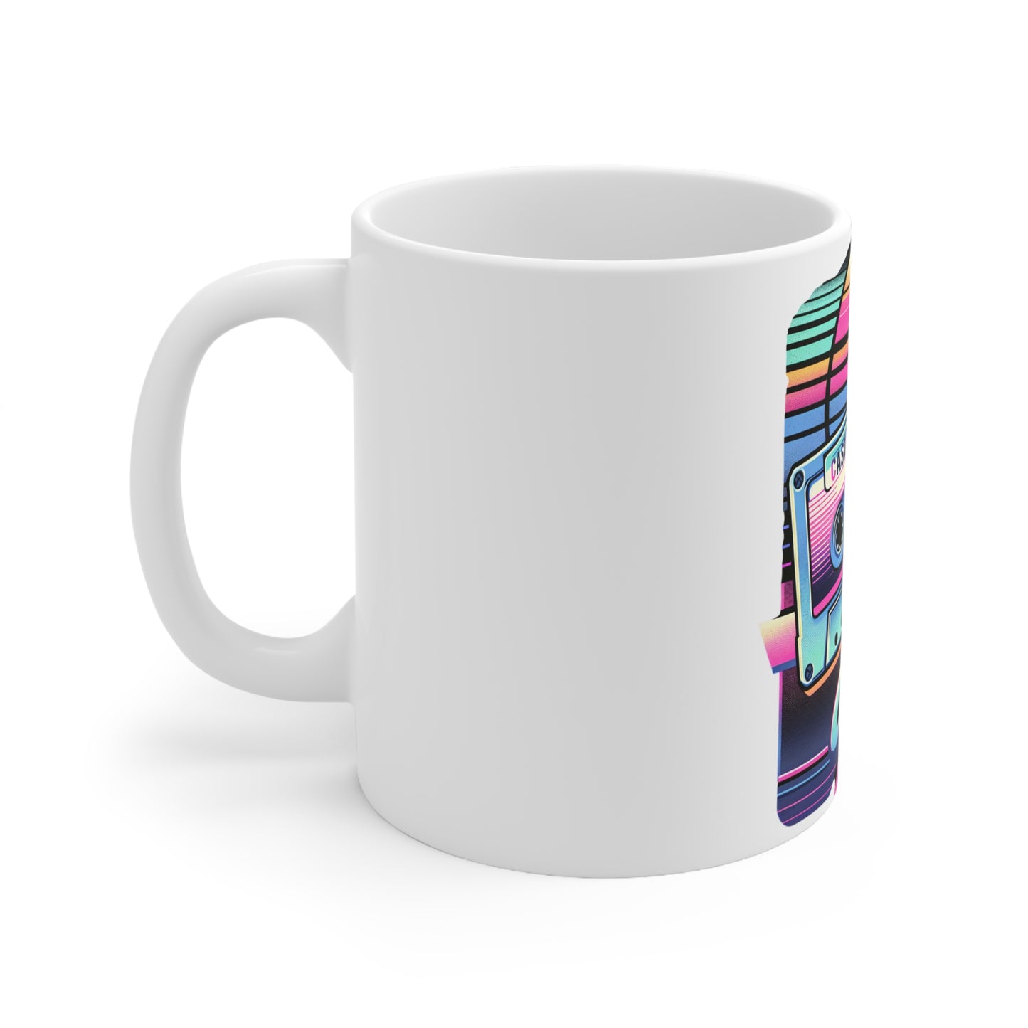 90s Retro Vibes Ceramic Coffee Cup