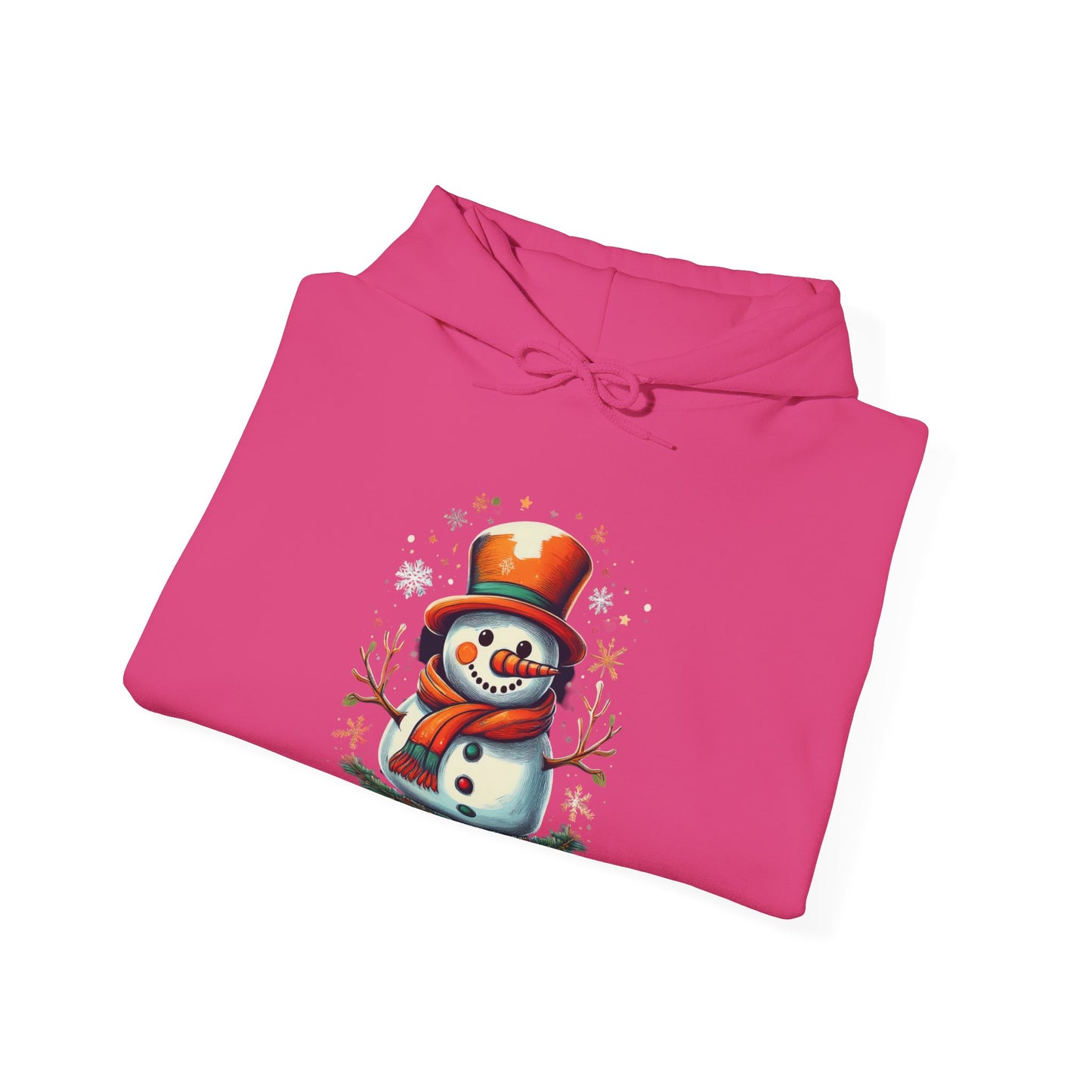 Cozy Snowman Hoodie, Winter Sweatshirt