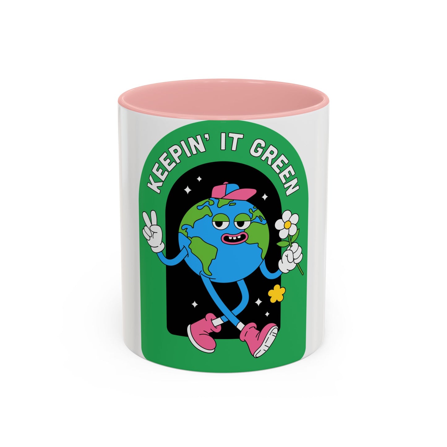 Keeping It Green Accent Coffee Mug