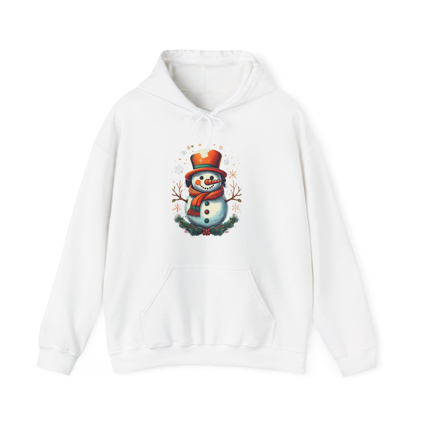 Cozy Snowman Hoodie, Winter Sweatshirt