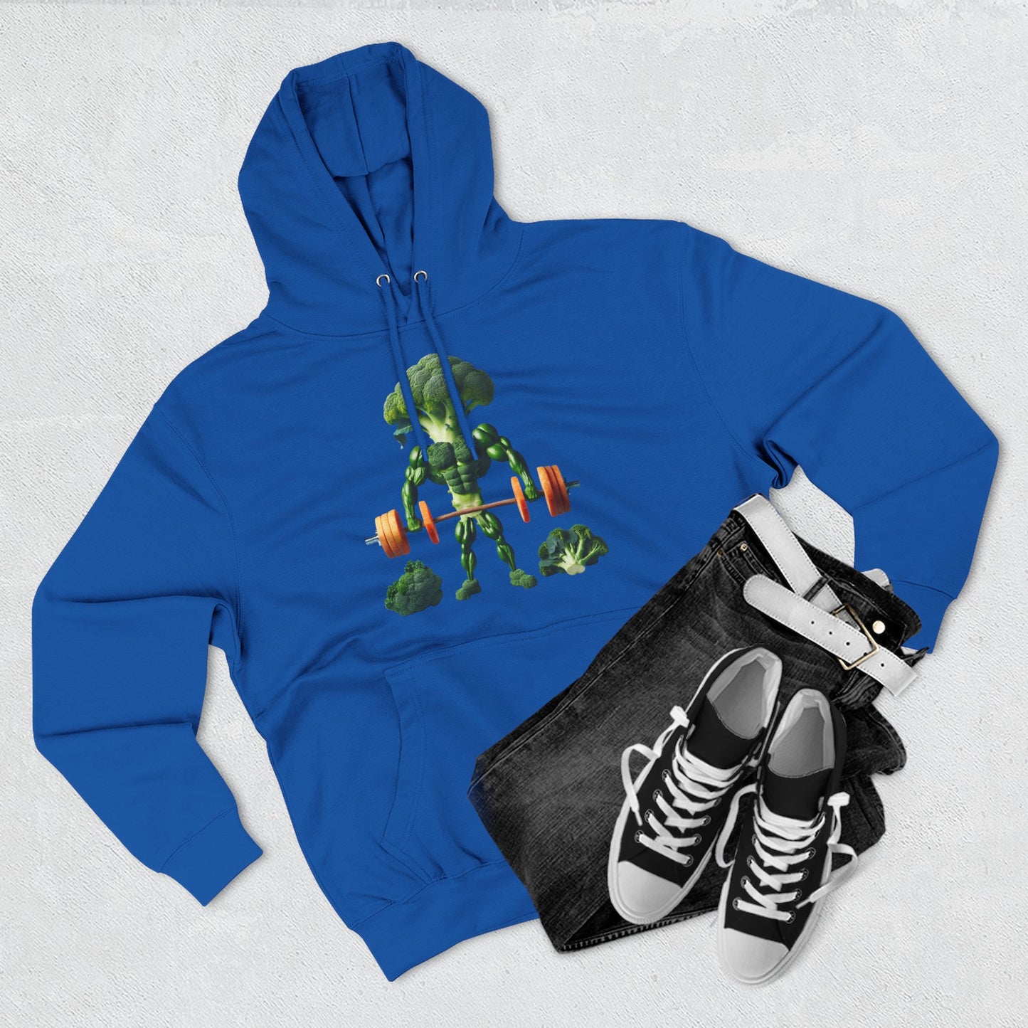 Muscle-Up Fleece Hoodie, Fitness Sweatshirt Motivational Hooded Sweatshirt