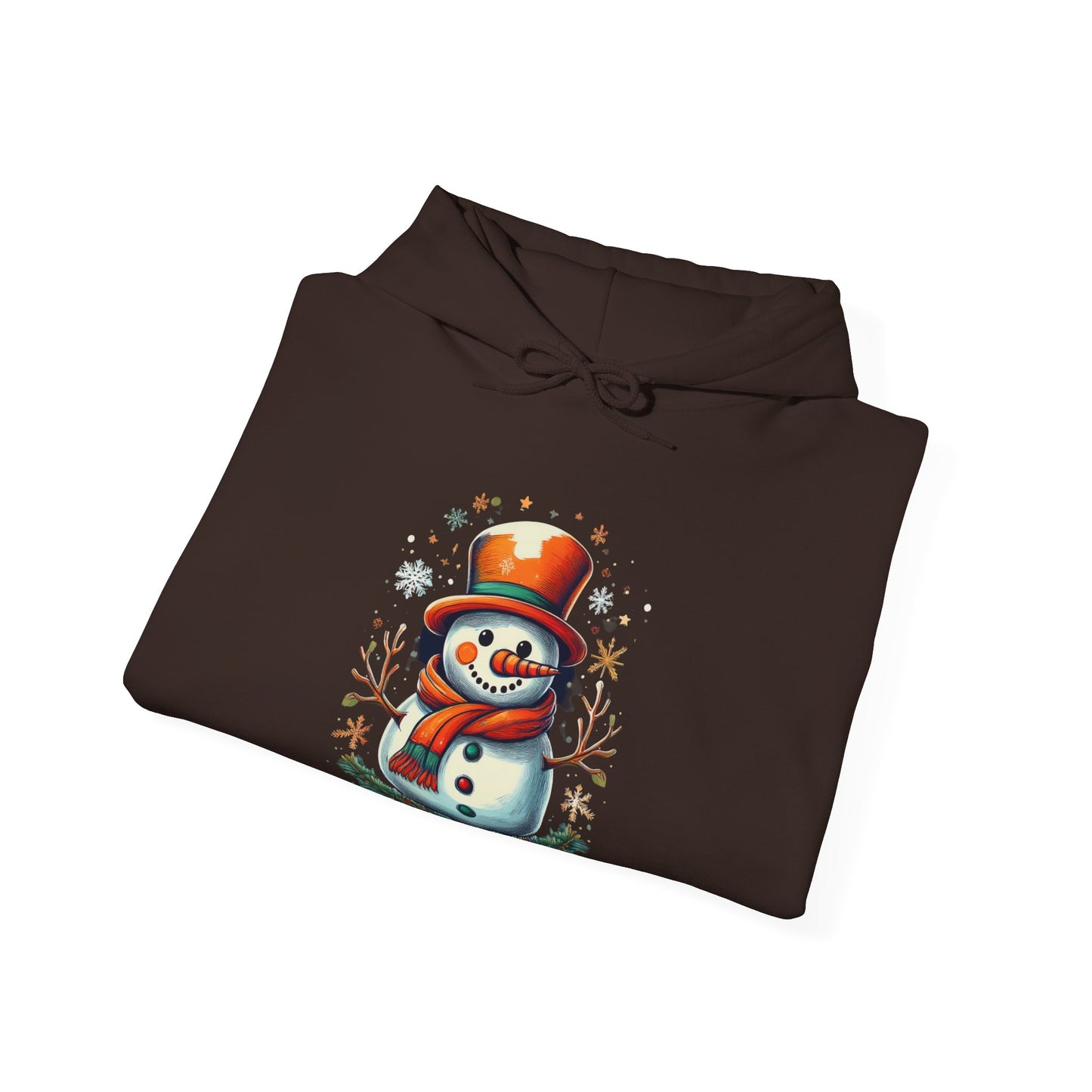 Cozy Snowman Hoodie, Winter Sweatshirt