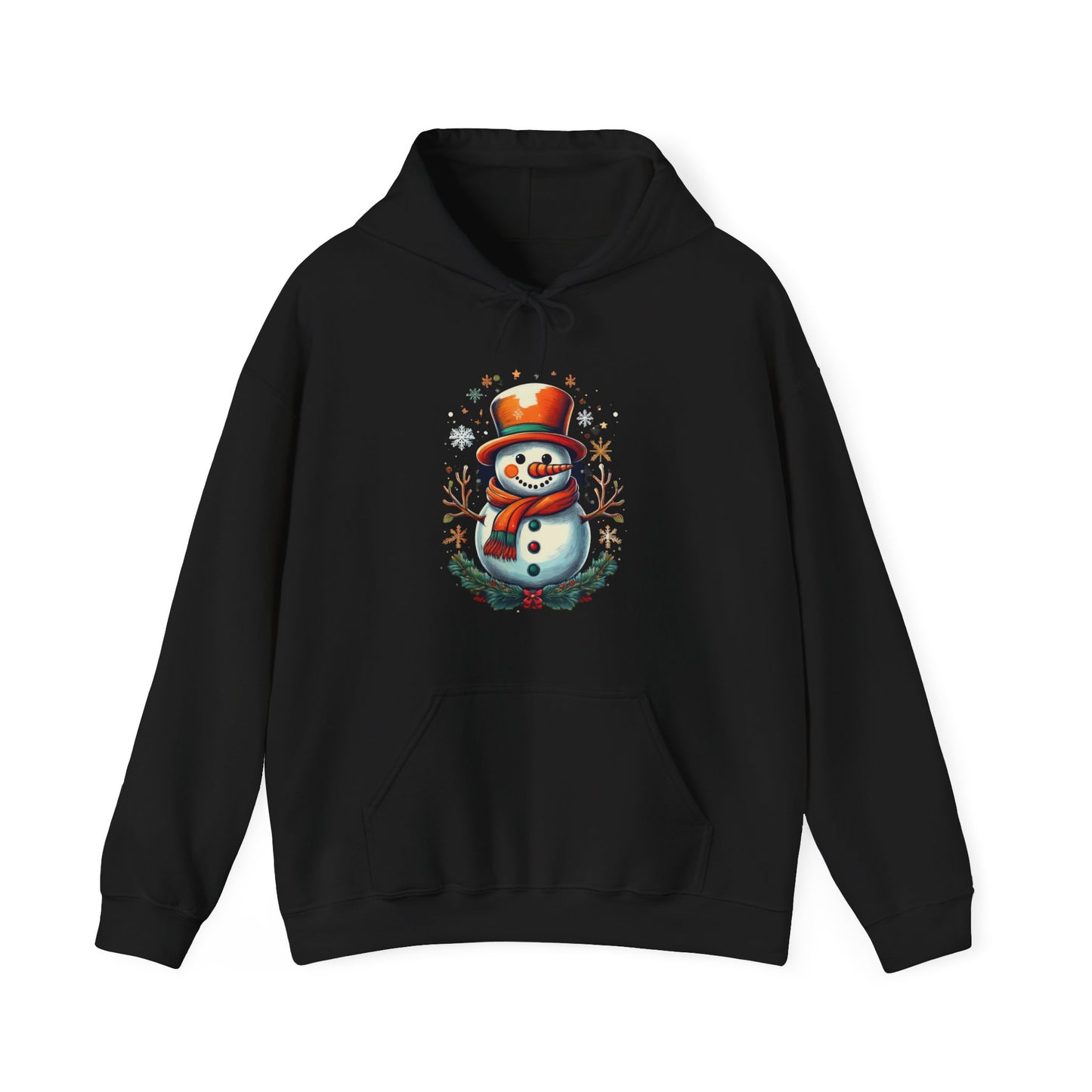 Cozy Snowman Hoodie, Winter Sweatshirt