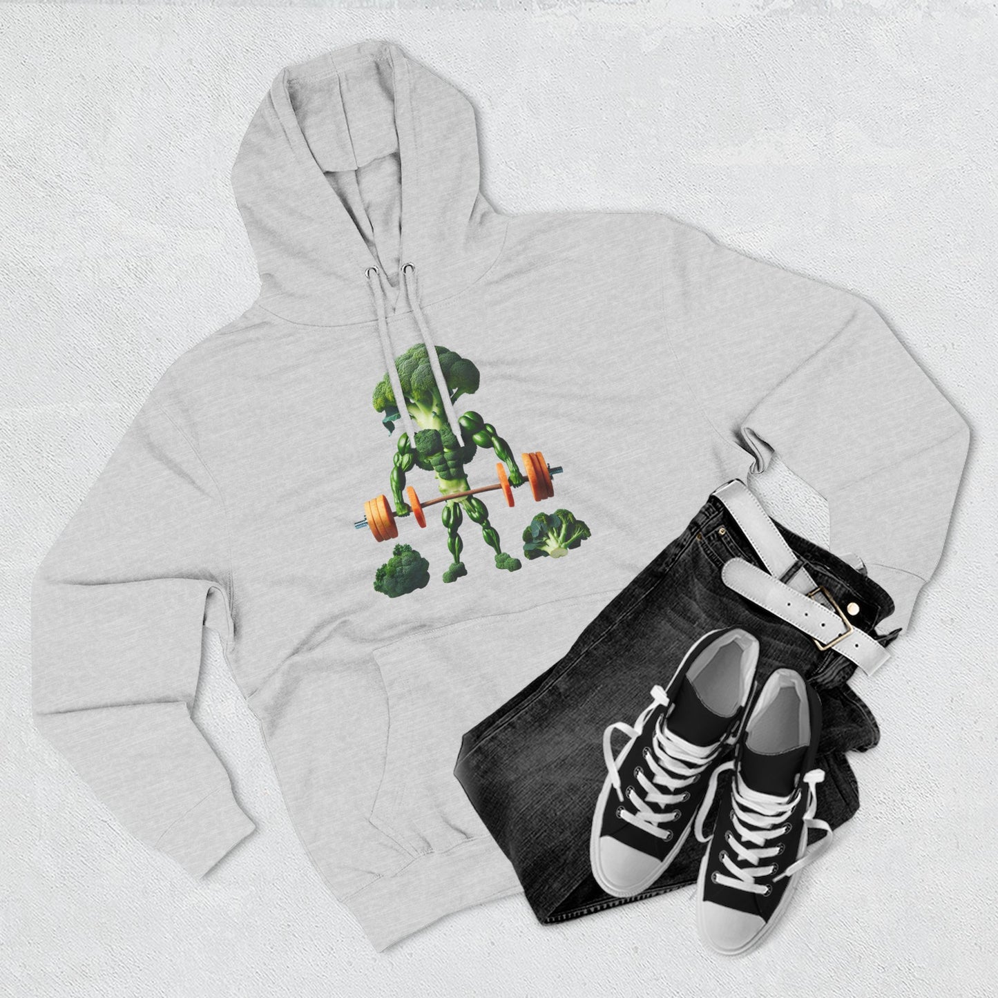 Muscle-Up Fleece Hoodie, Fitness Sweatshirt Motivational Hooded Sweatshirt