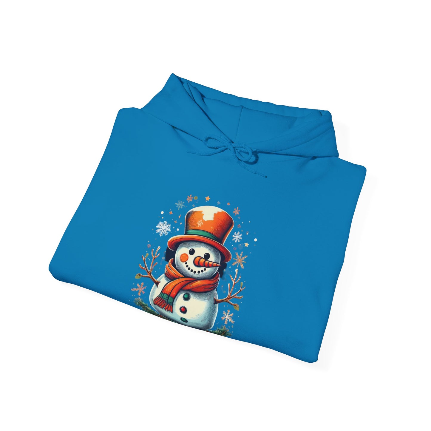 Cozy Snowman Hoodie, Winter Sweatshirt