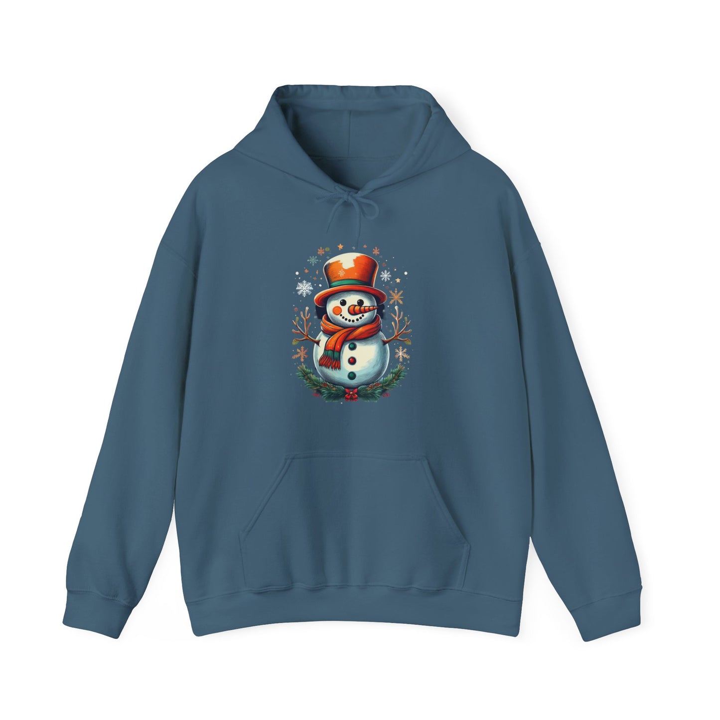 Cozy Snowman Hoodie, Winter Sweatshirt