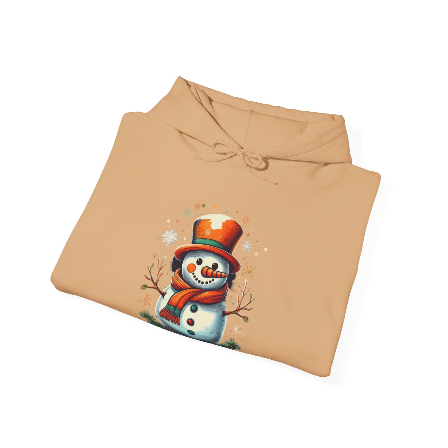 Cozy Snowman Hoodie, Winter Sweatshirt