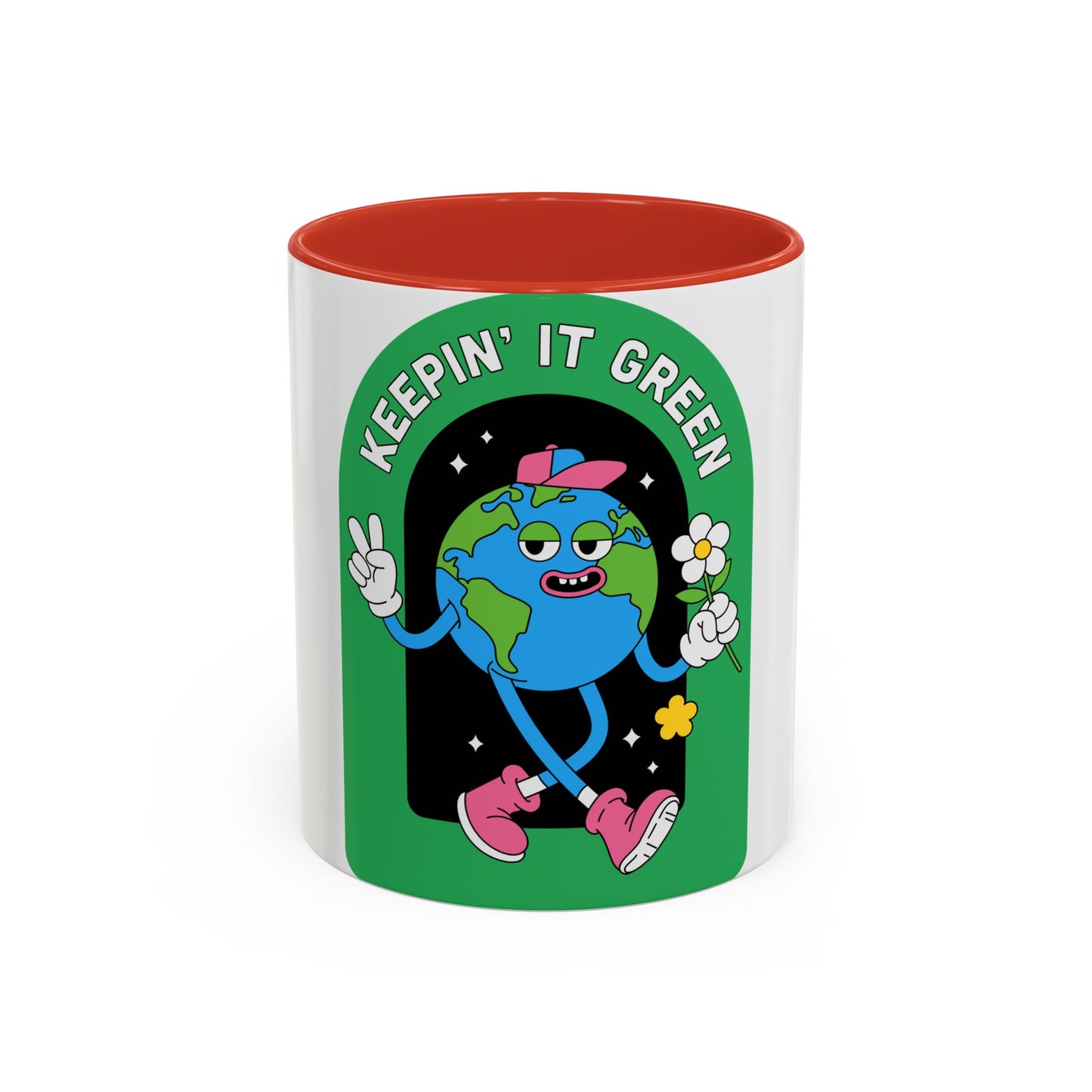 Keeping It Green Accent Coffee Mug