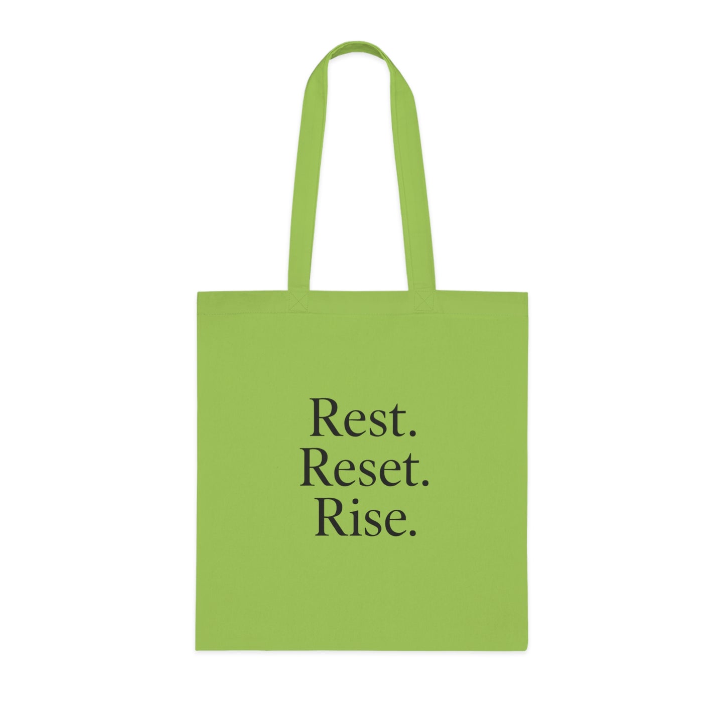 Rest Reset Rise Cotton Tote Bag
