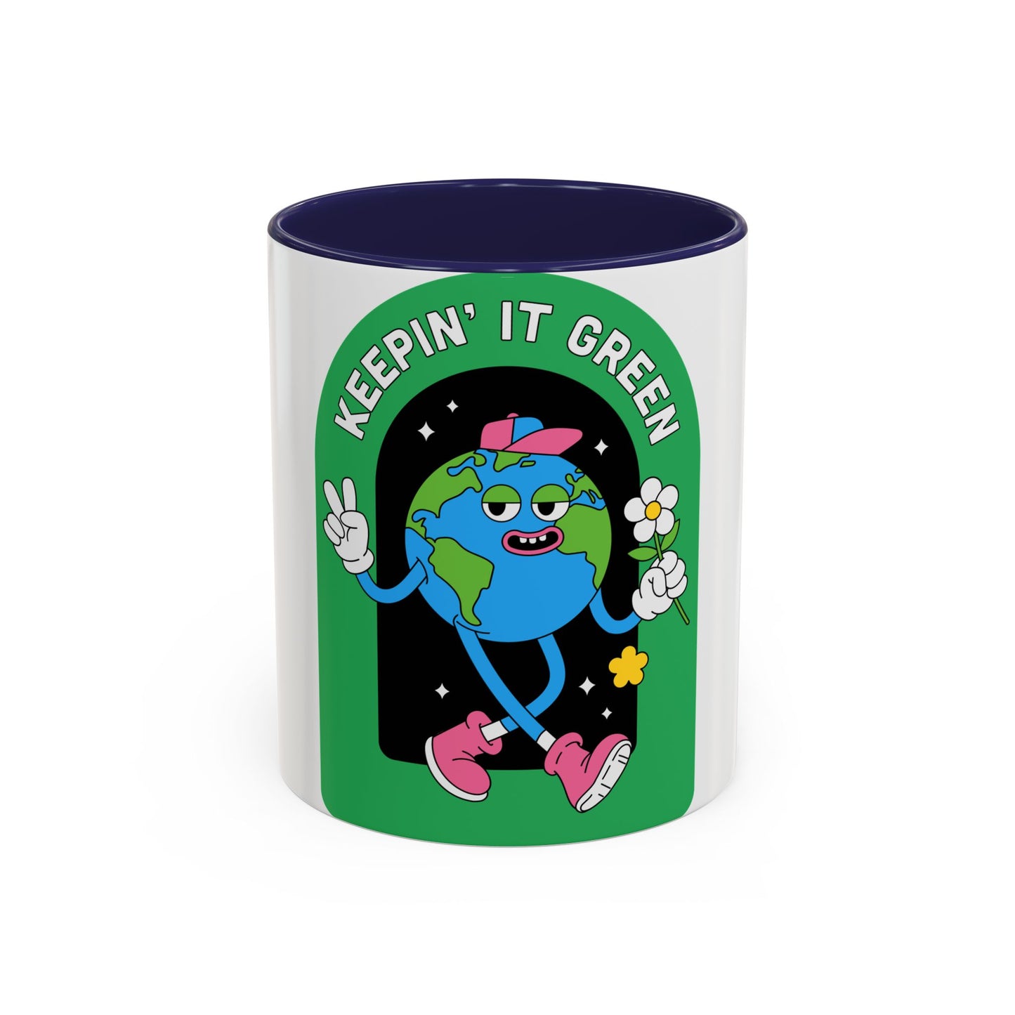 Keeping It Green Accent Coffee Mug