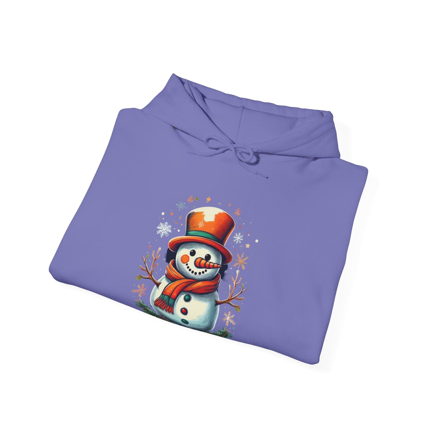 Cozy Snowman Hoodie, Winter Sweatshirt