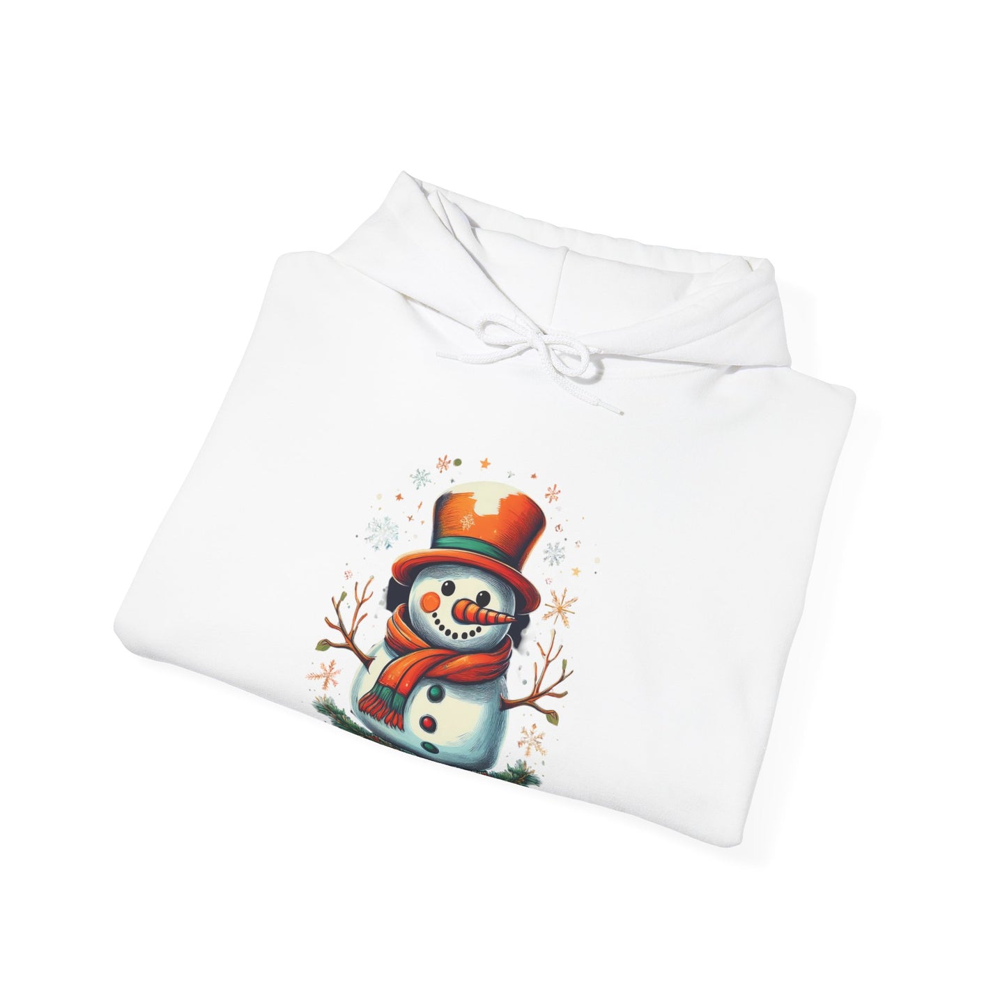 Cozy Snowman Hoodie, Winter Sweatshirt