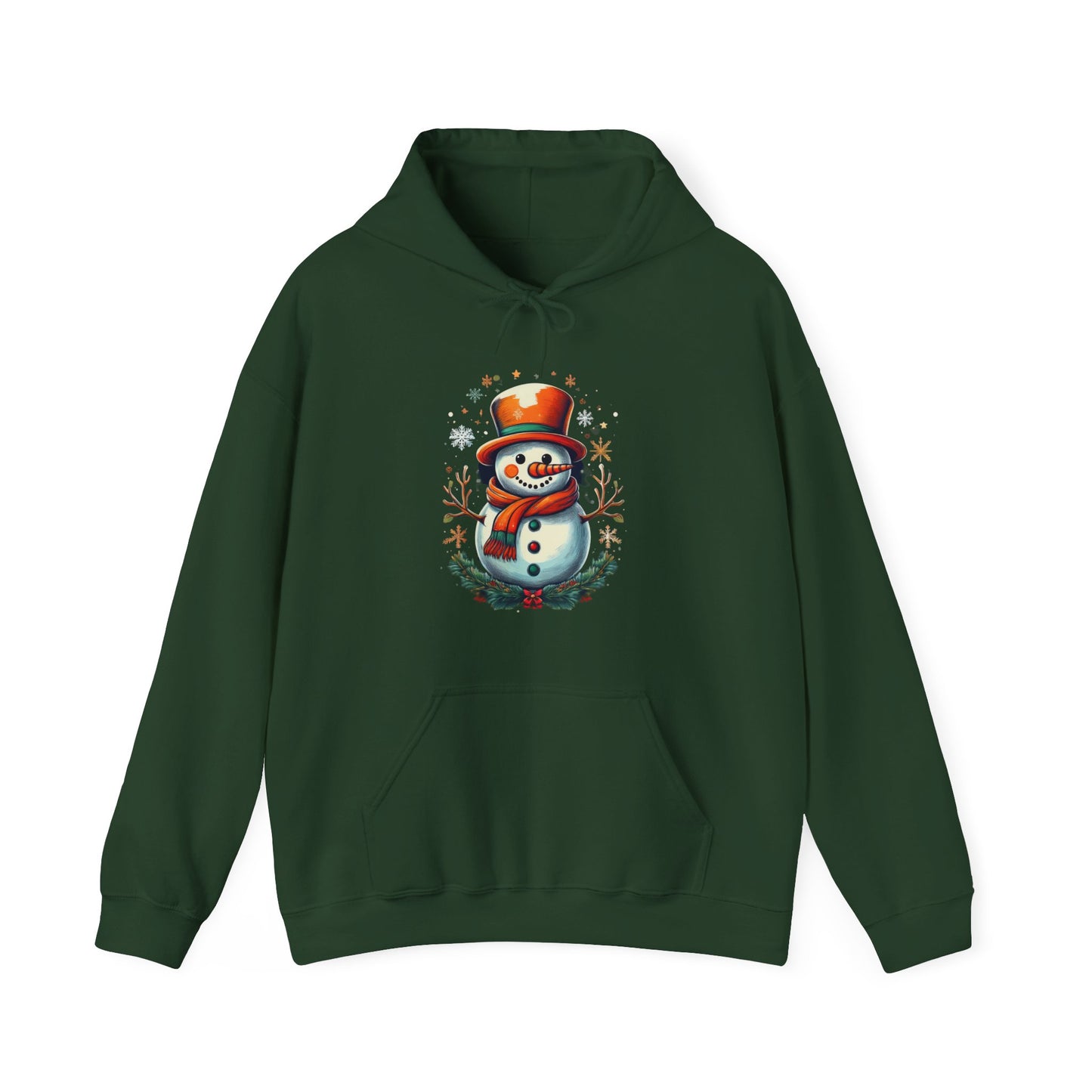 Cozy Snowman Hoodie, Winter Sweatshirt