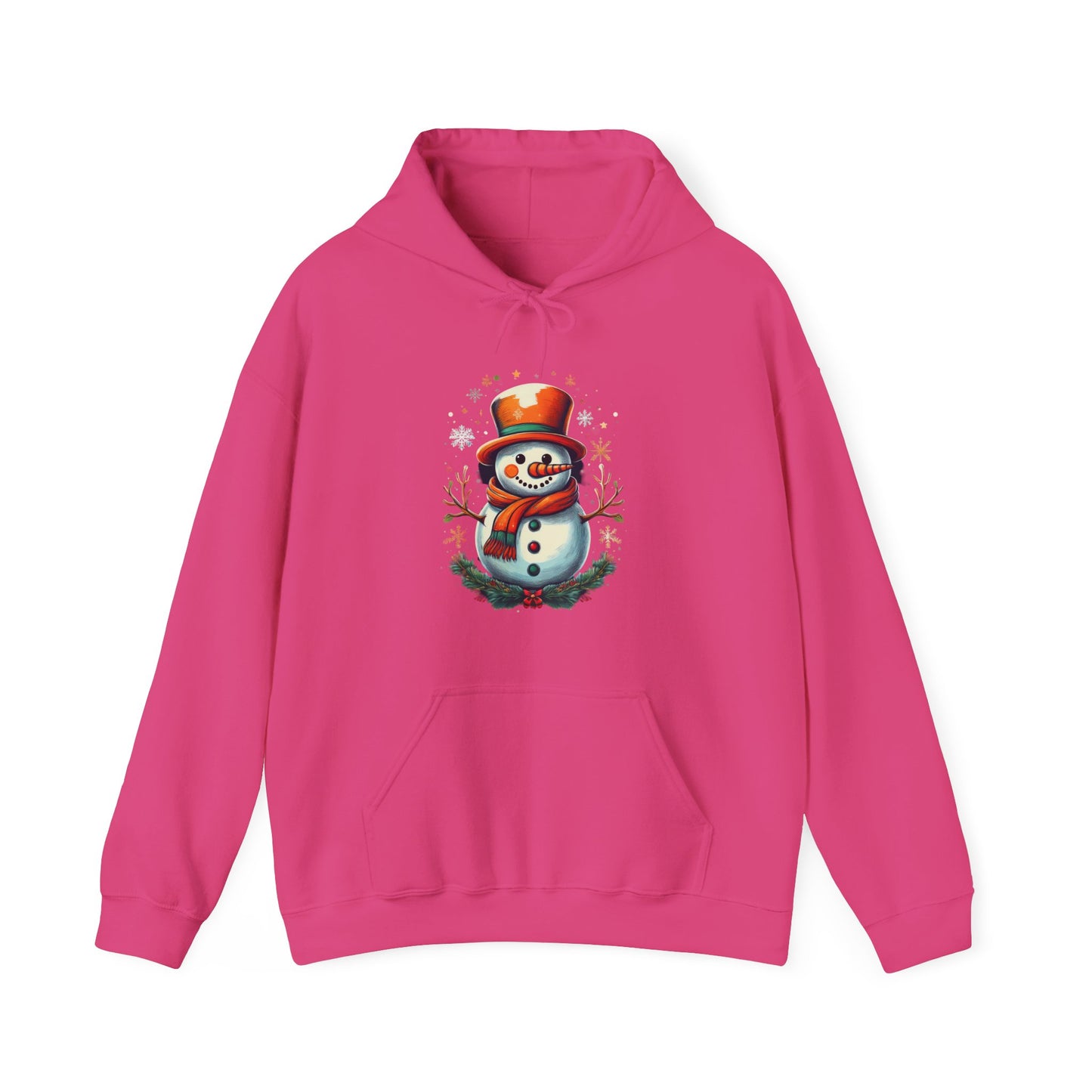 Cozy Snowman Hoodie, Winter Sweatshirt