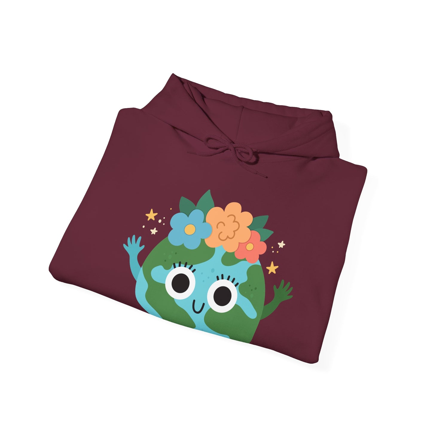 Cute Earth Cartoon Hoodie