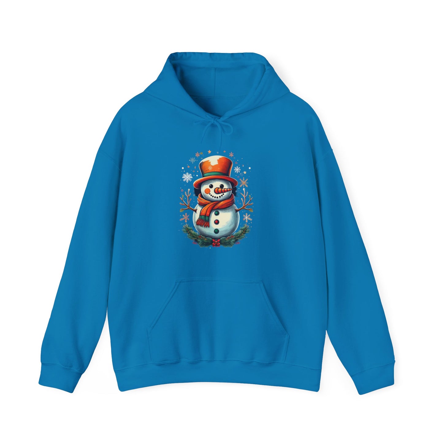 Cozy Snowman Hoodie, Winter Sweatshirt