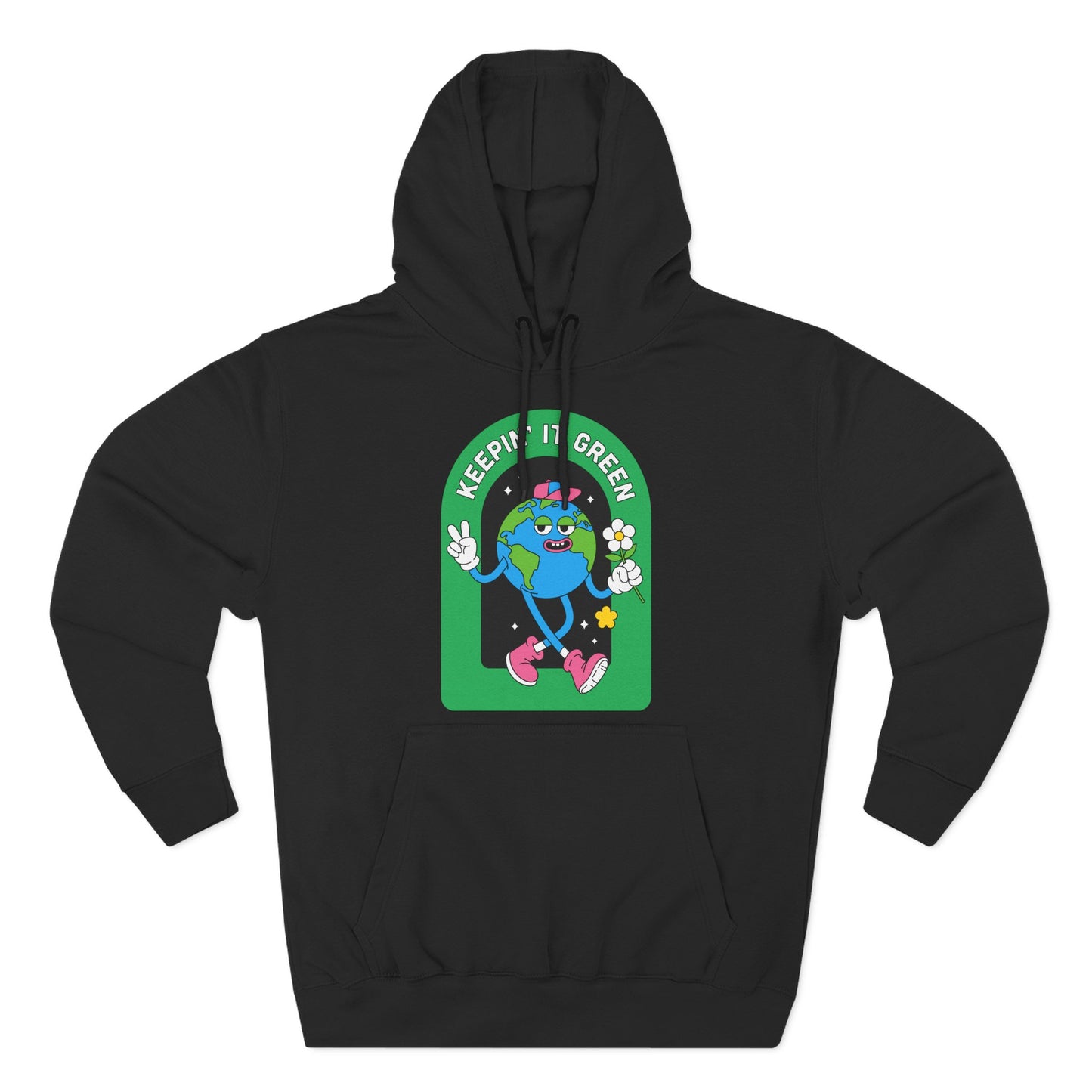 Keeping it Green Eco-Friendly Three-Panel Fleece Hoodie