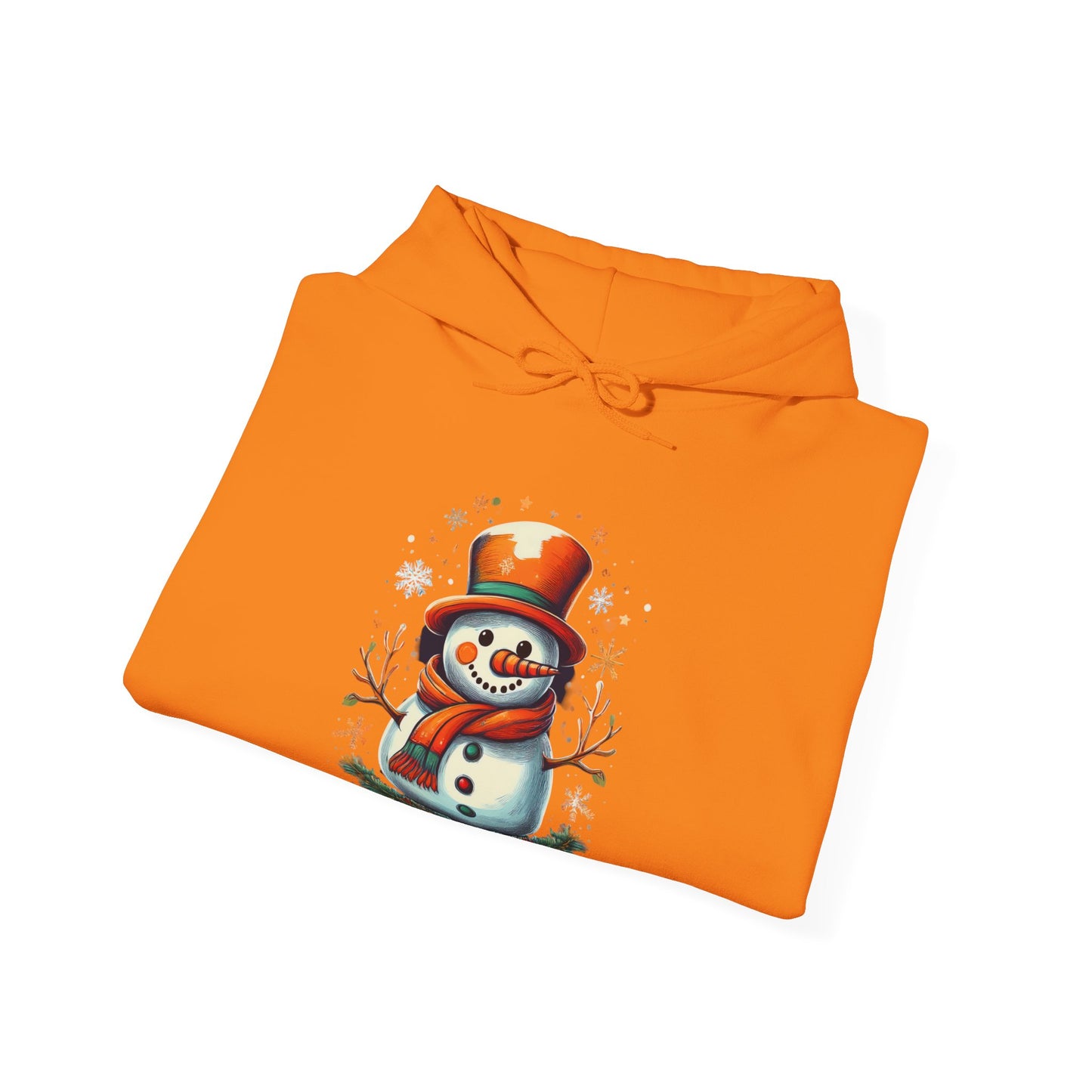 Cozy Snowman Hoodie, Winter Sweatshirt