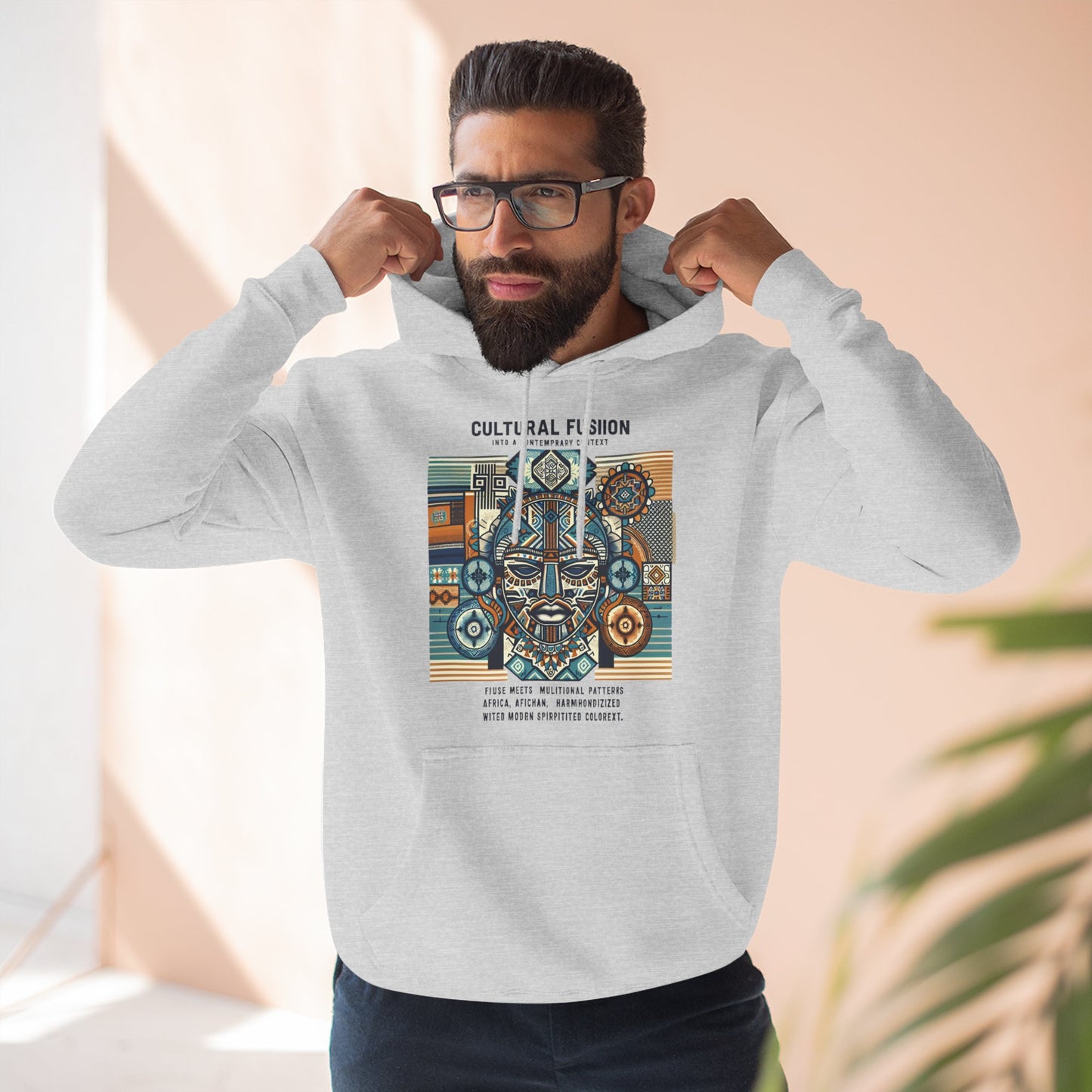Cultural Fusion Three-Panel Fleece Hoodie