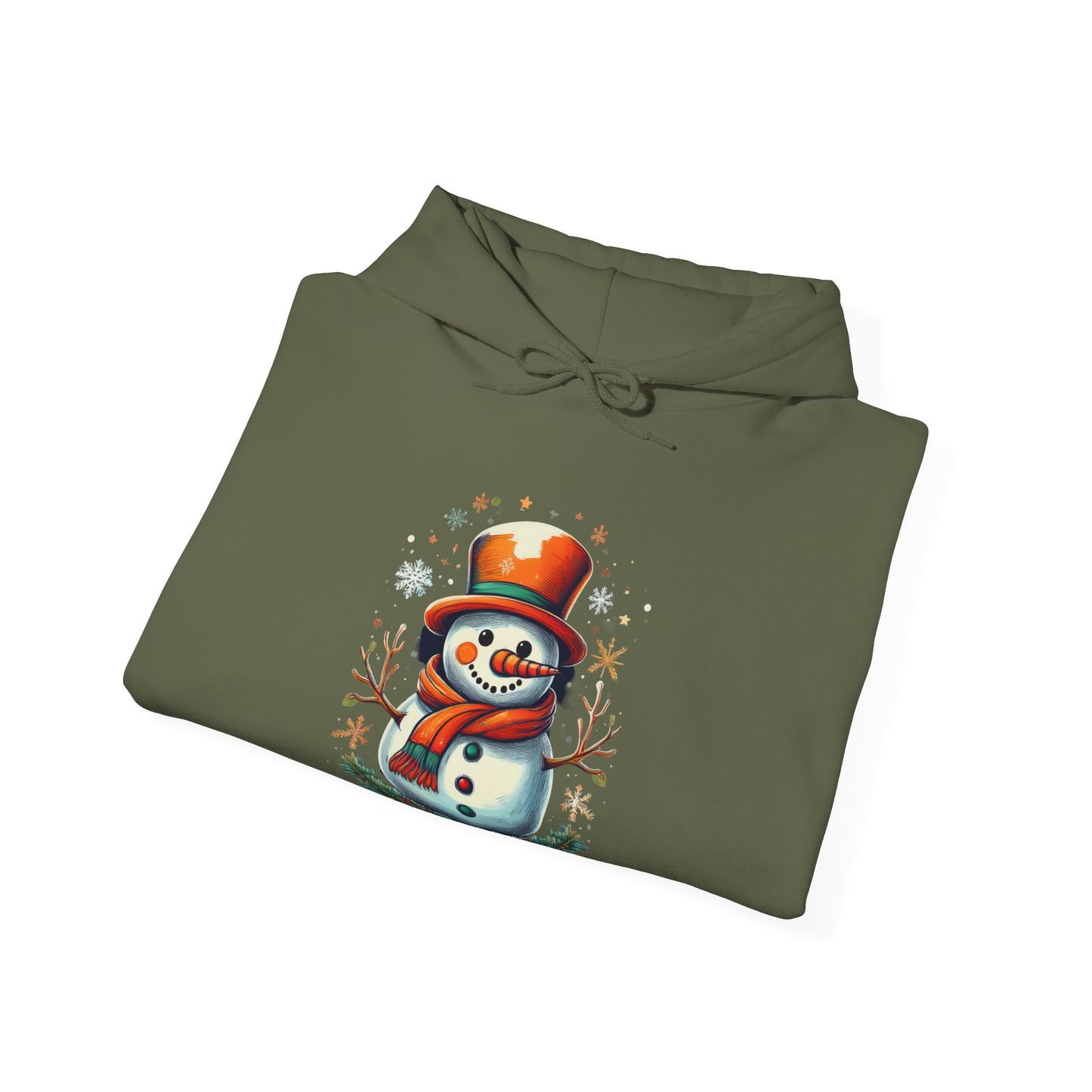 Cozy Snowman Hoodie, Winter Sweatshirt